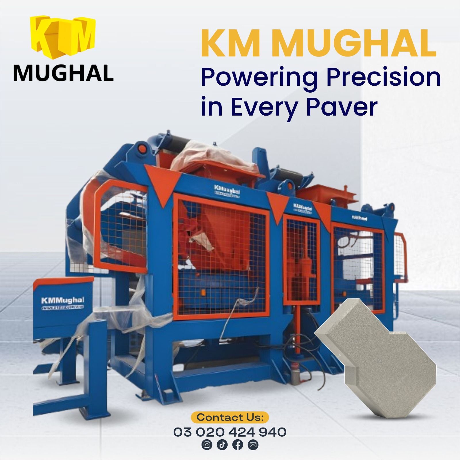 Automatic Concrete Block & Paver Making Machine In Pakistan