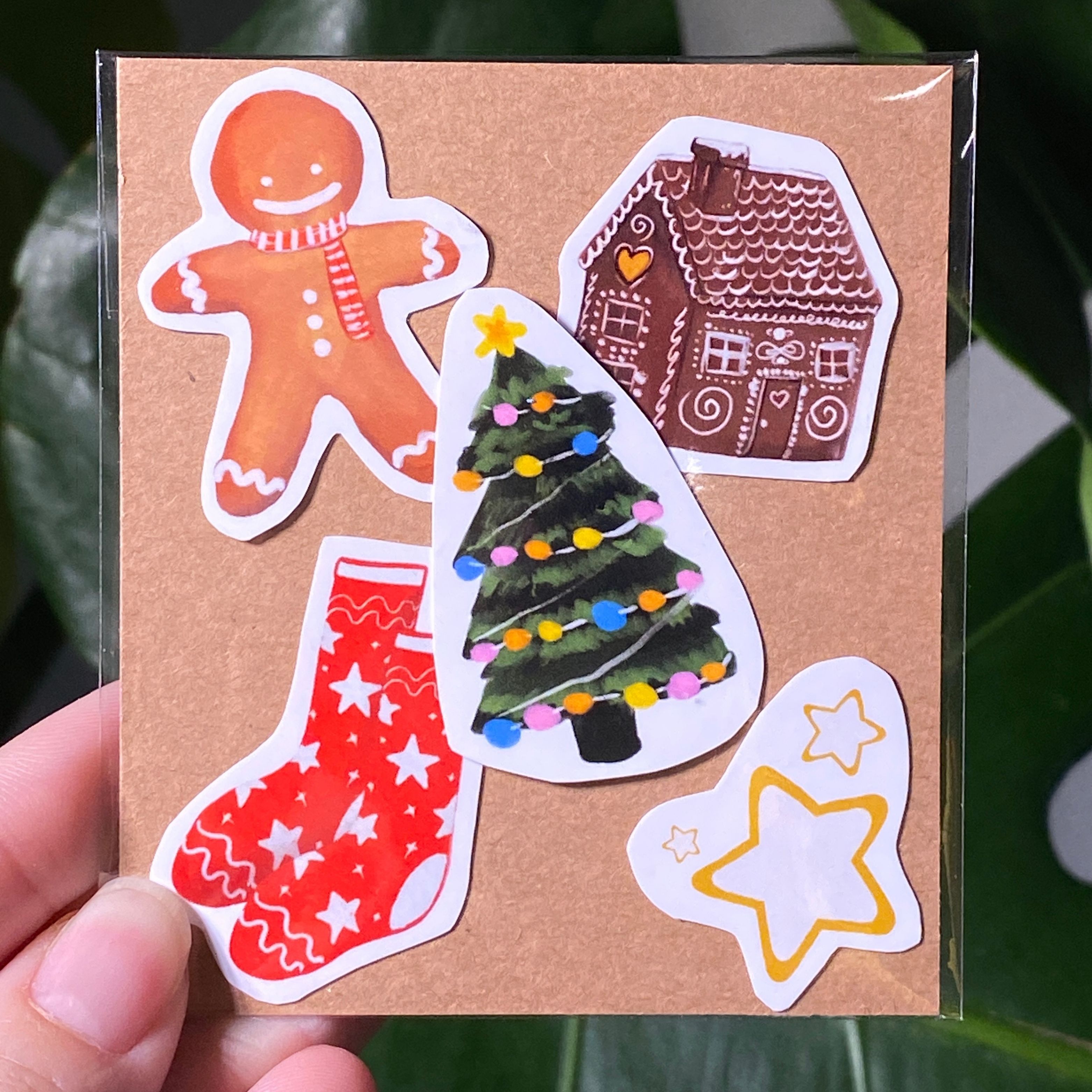 Gingerbread Christmas Sticker Set