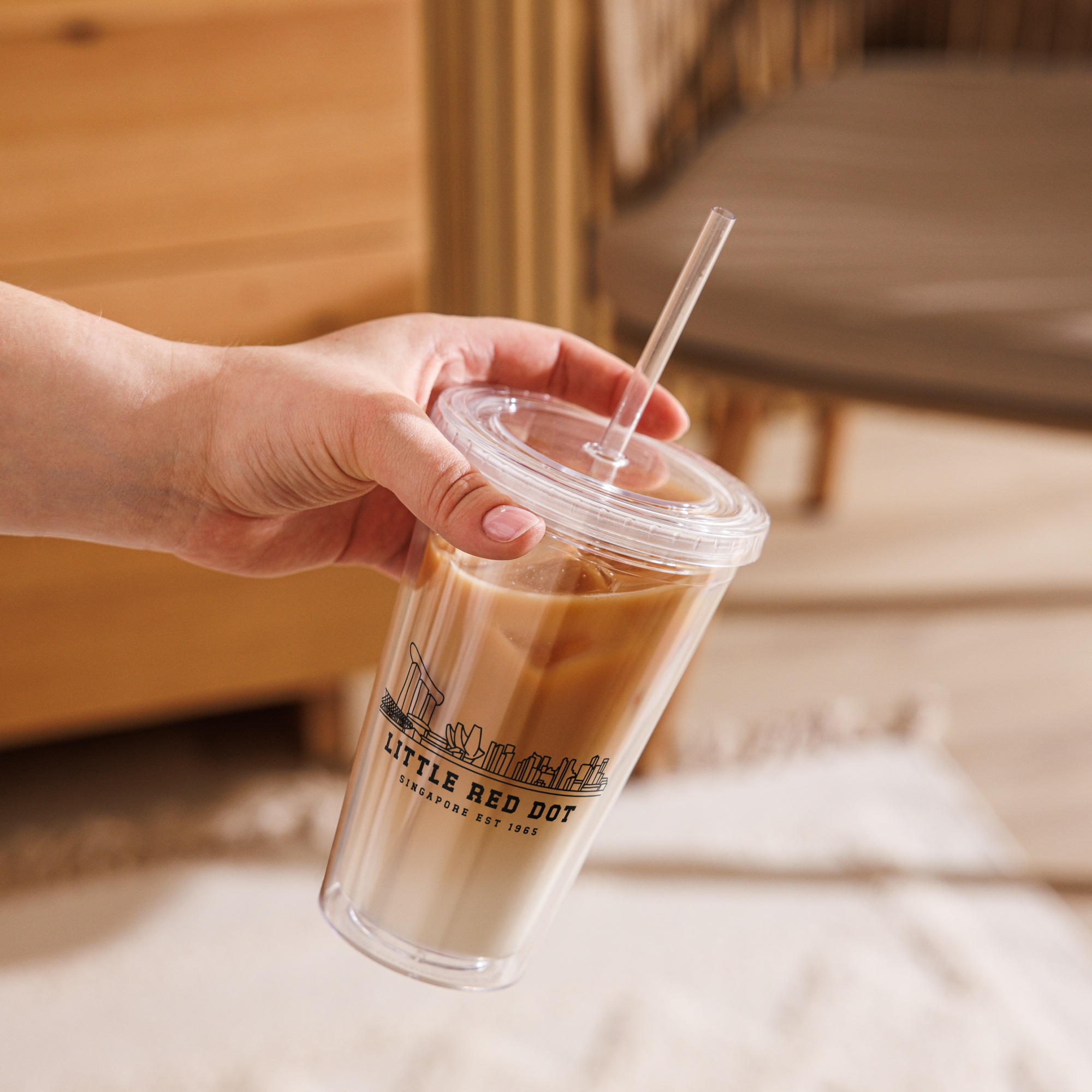 Little Red Dot Iced Coffee Tumbler