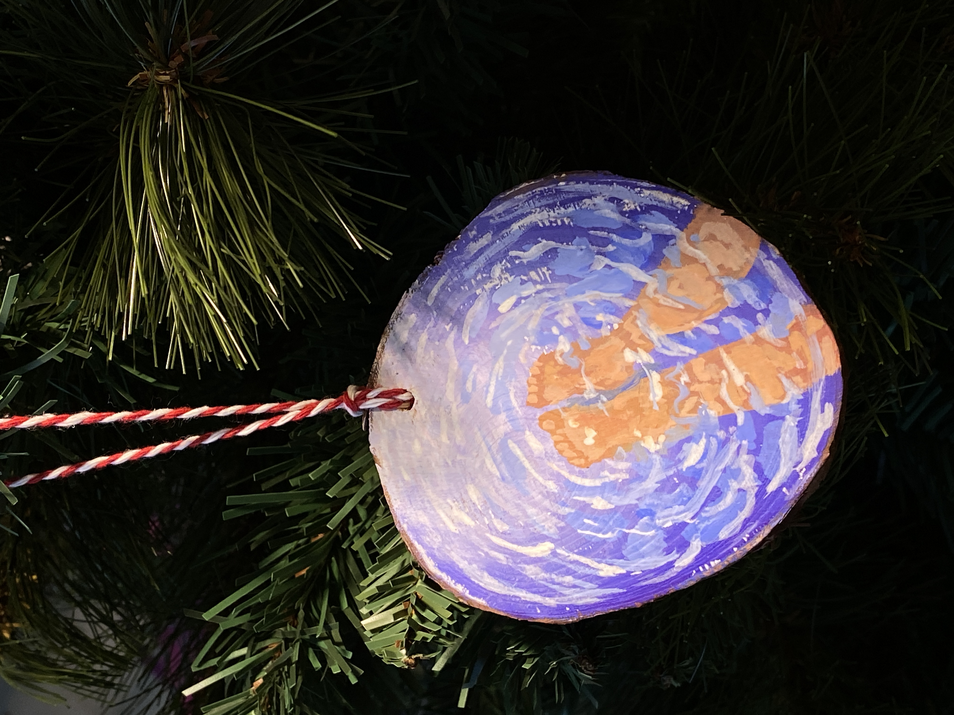 Chilling in the pool - Wooden Ornament