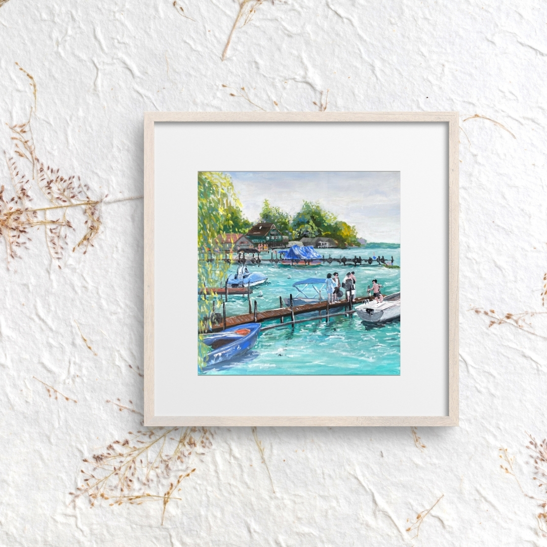 Wörthsee, Fine Art Giclée Print, 25 x 25cm