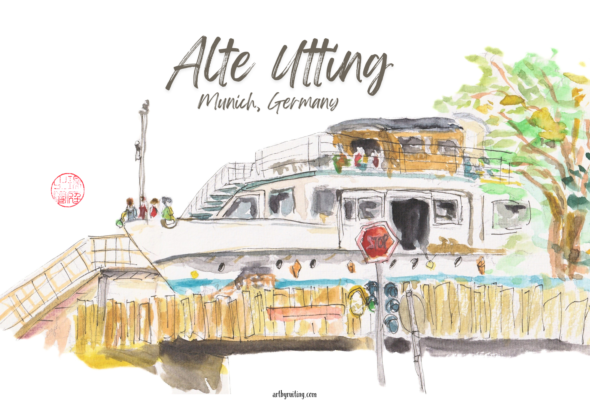 Alte Utting Postcard