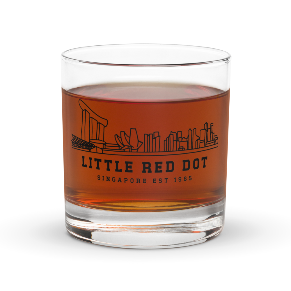 Little Red Dot Singapore Whiskey Glass