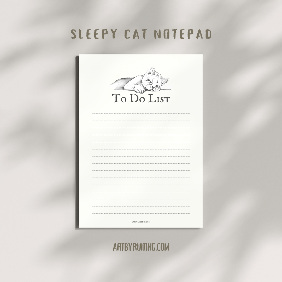 Sleepy Cat Notepad