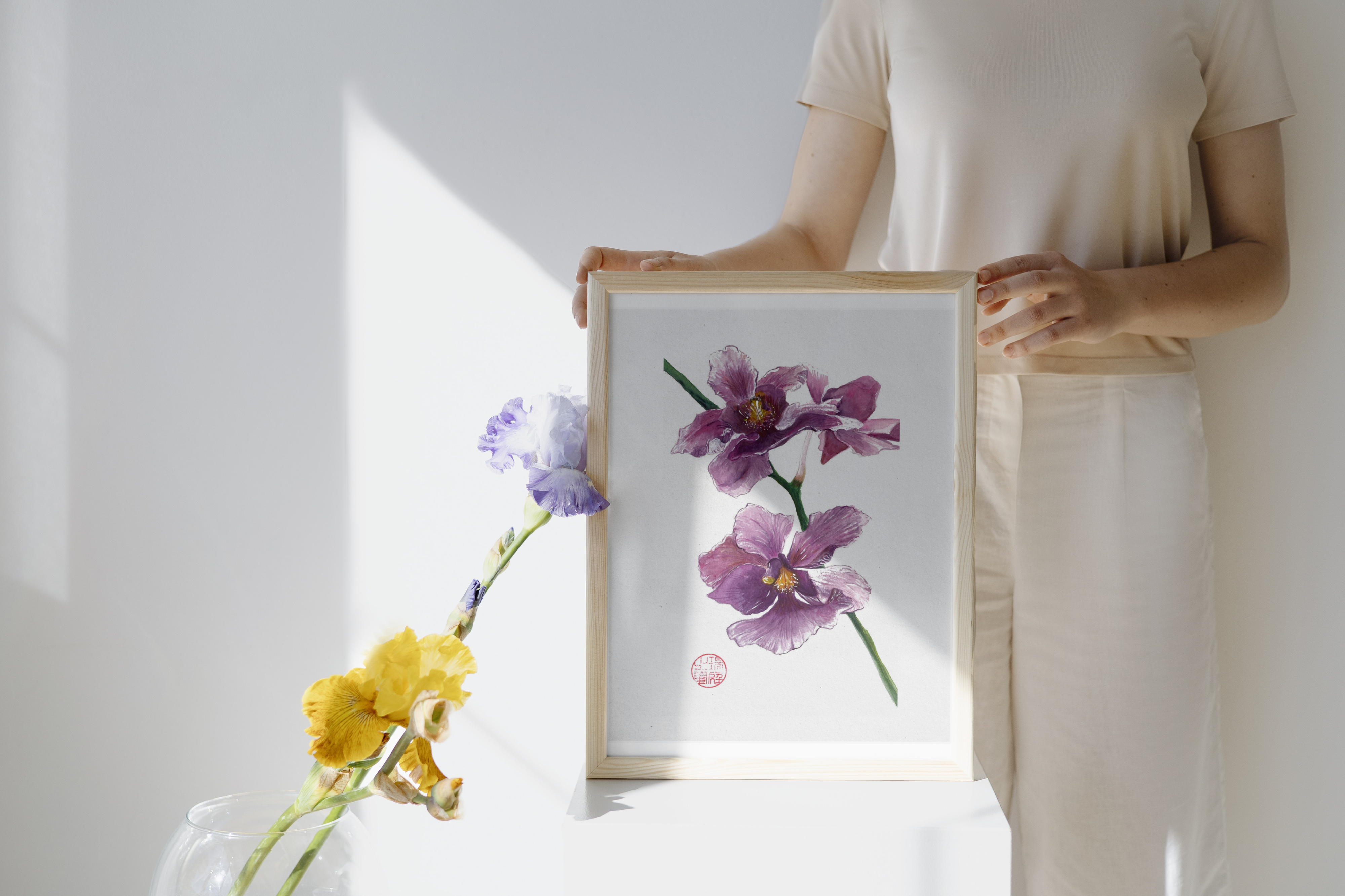 Orchid, Fine art Giclée Print (A4 & A3 available)
