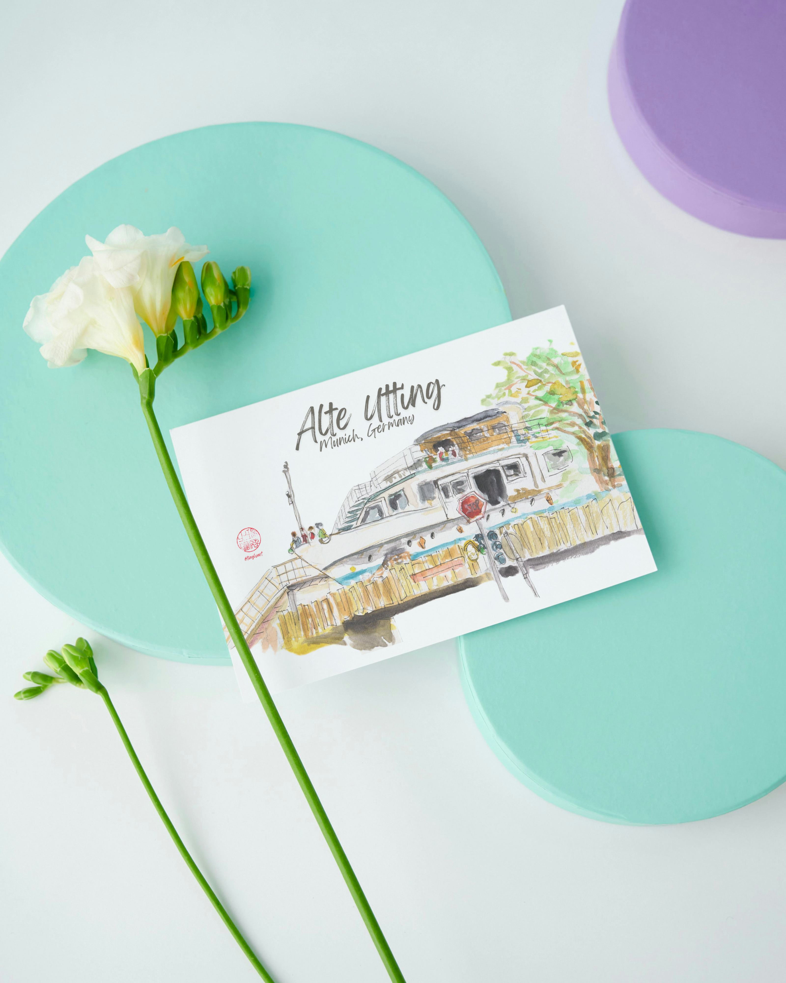 Alte Utting Postcard