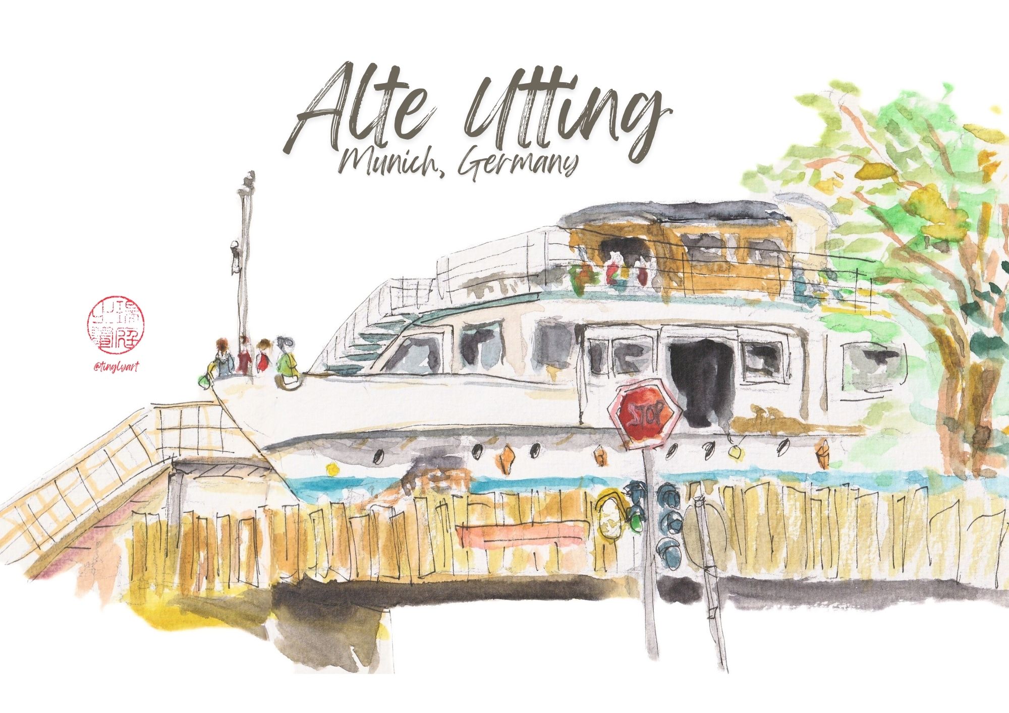 Alte Utting Postcard