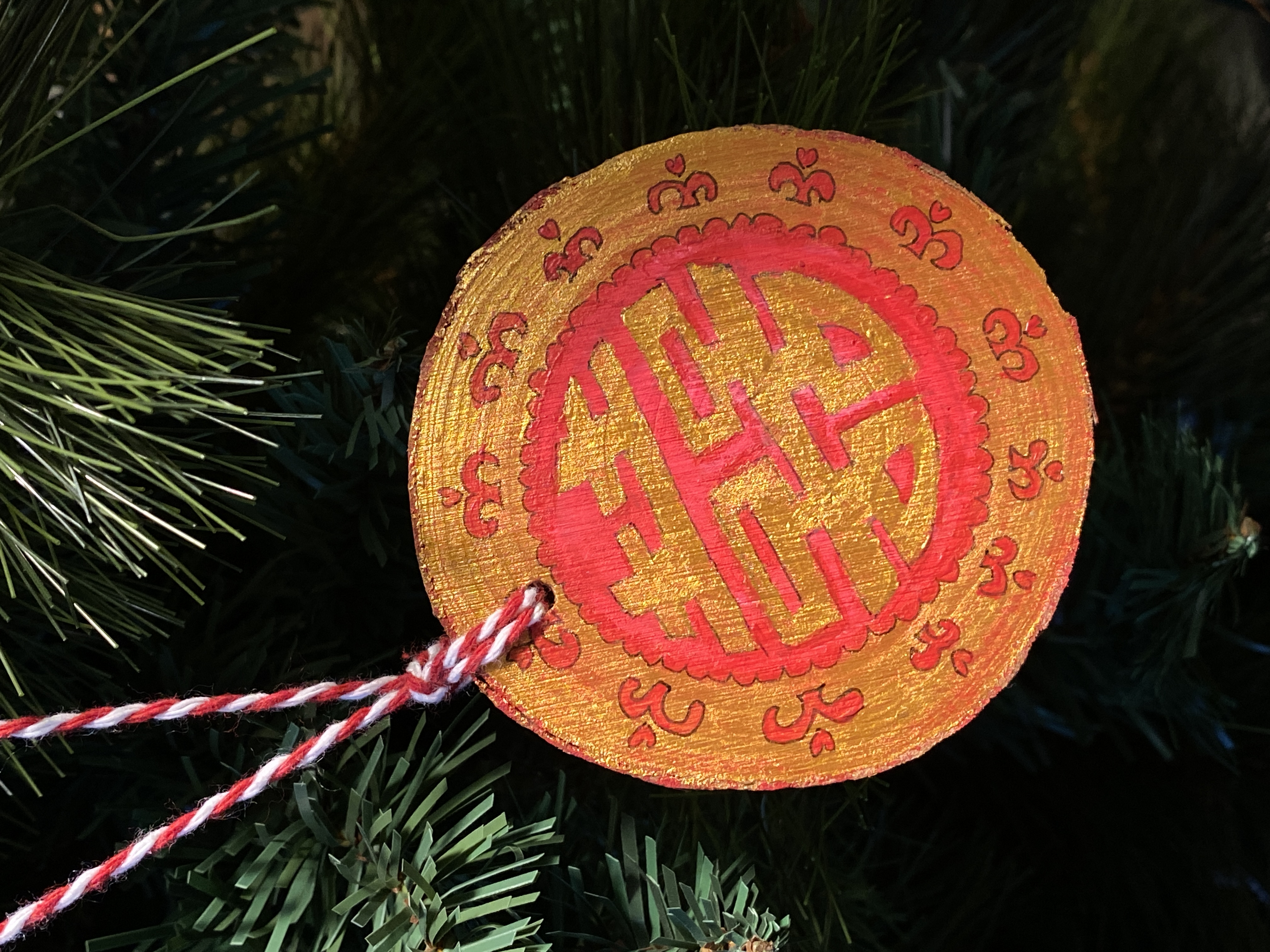 Chinese Weddings or Lunar New Year Wooden Ornament