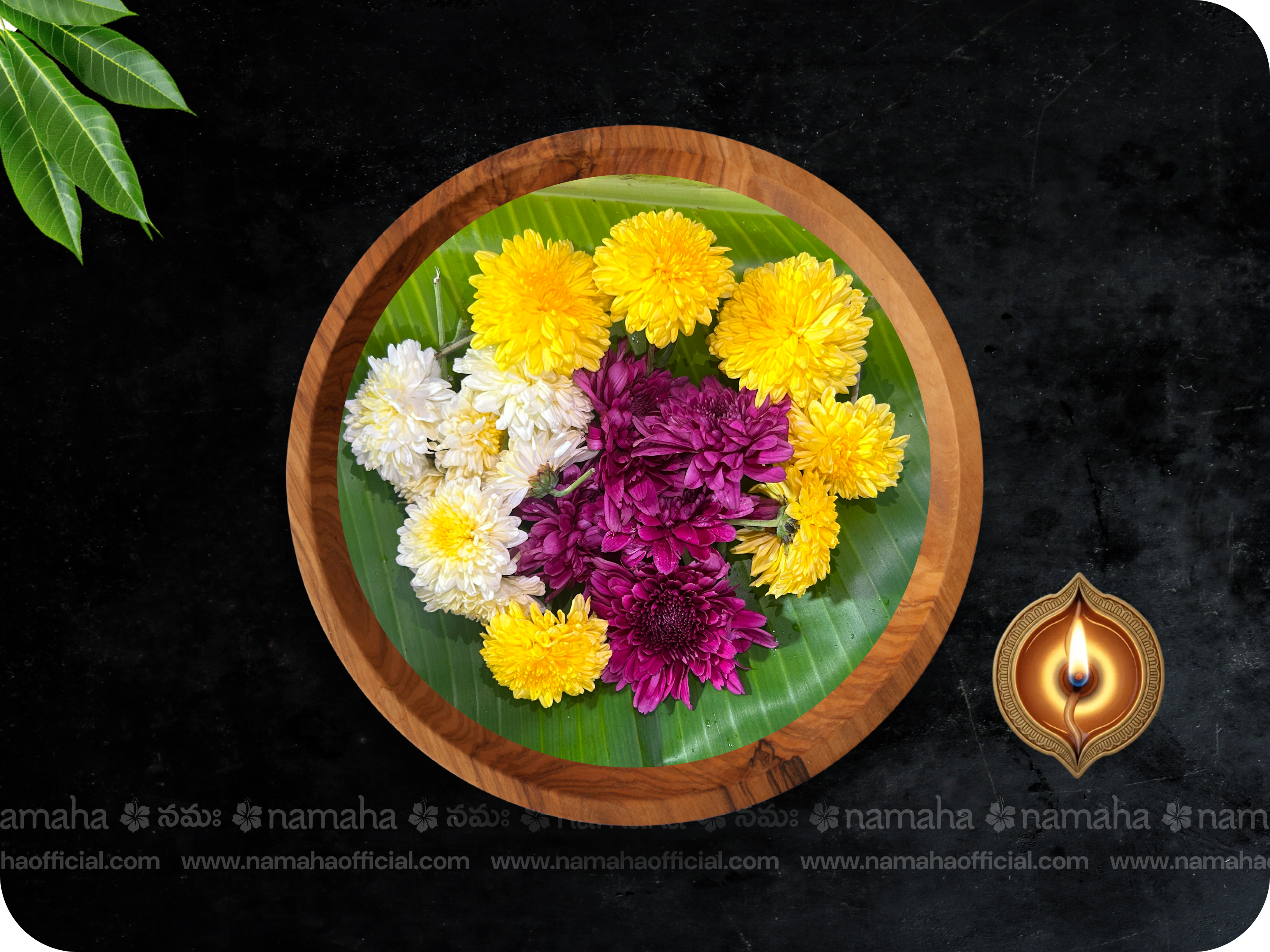 Chamanthi Mix (Yellow, White and Purple ) | 30-Day Daily (50gm) - 3 Varieties 