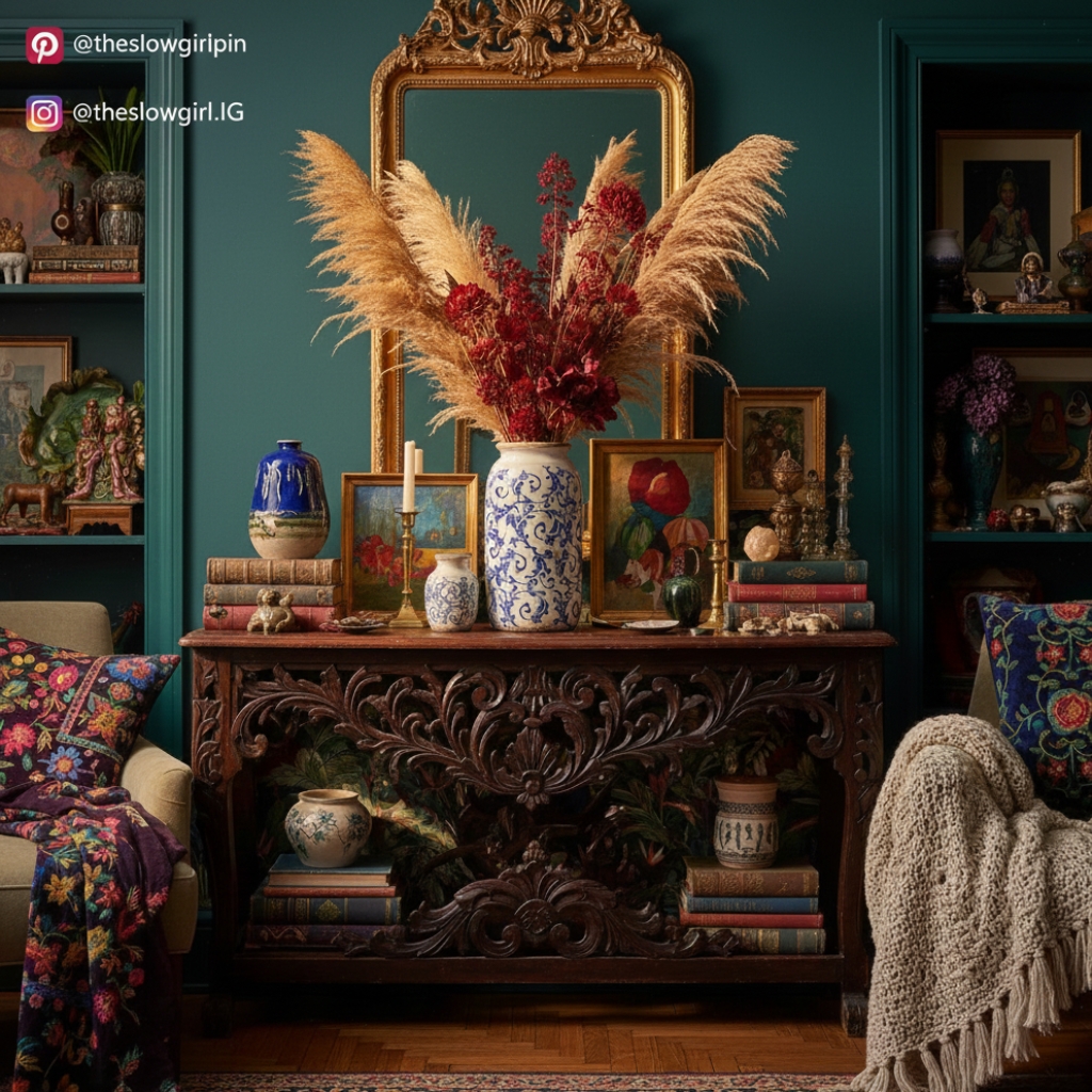 Blue White Rustic Ceramic Vase