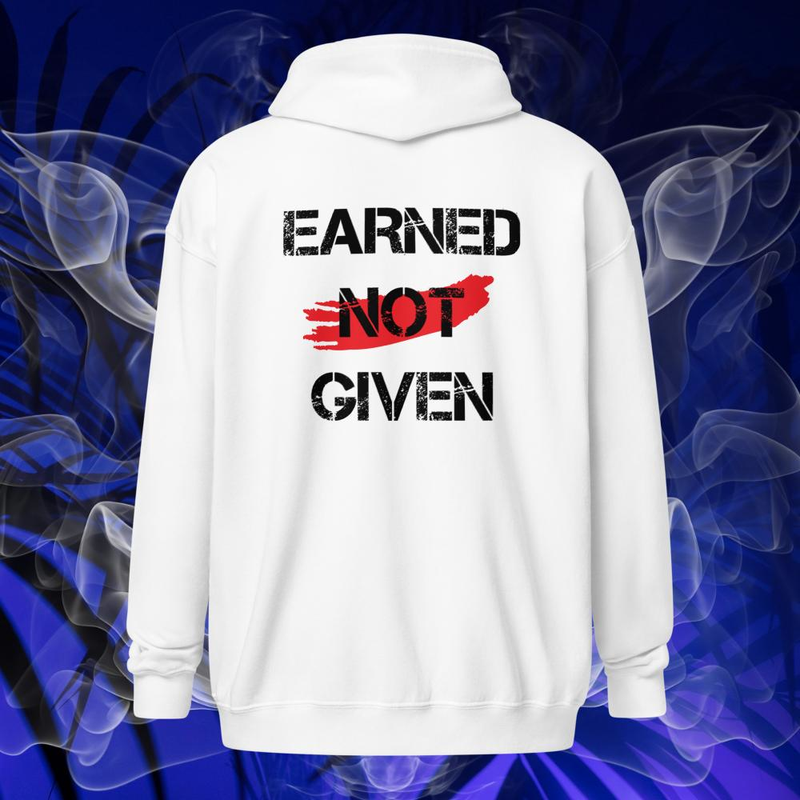 Earned Not Given | Unisex Workout Zip Hoodie
