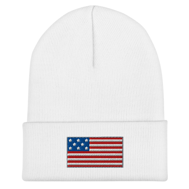 Show your American Pride with this Red, White, or Blue Cuffed Beanie, One Size Fits All