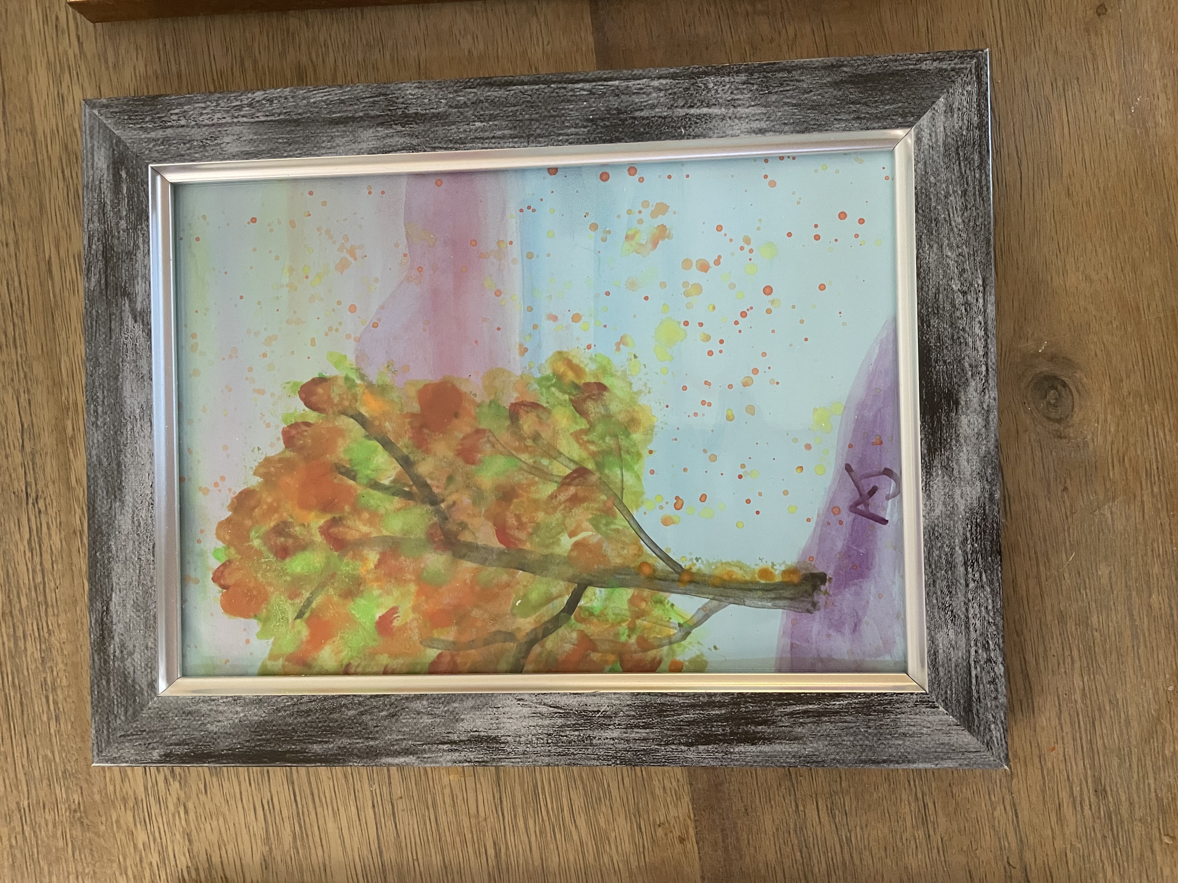 Handmade Autumn Tree Painting