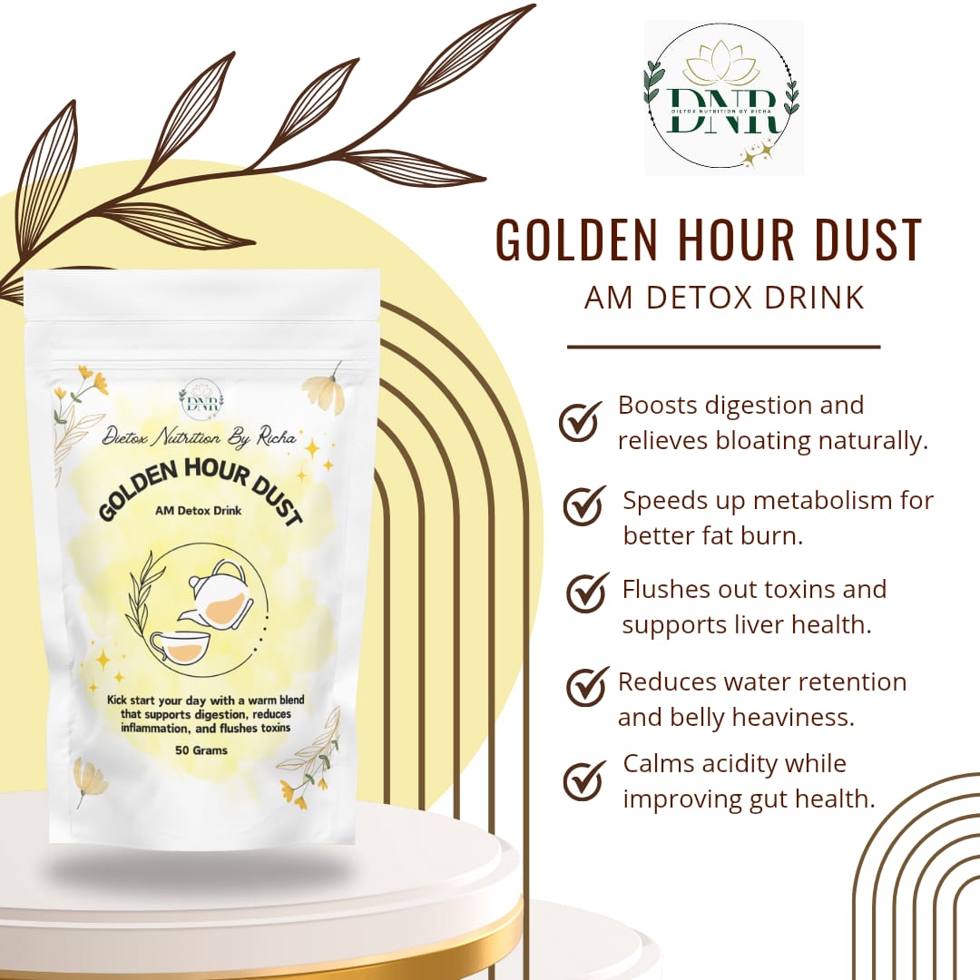 Golden Hour Dust AM Detox Drink