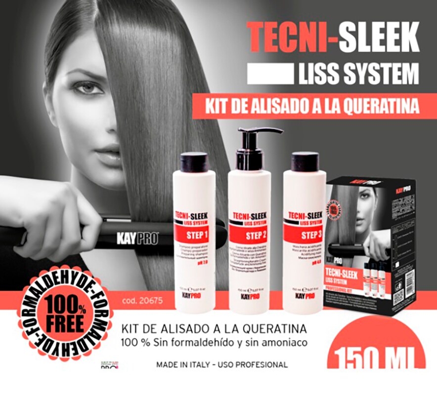 Kit de Alisado a la Queratina TECNI-SLEEK, Kaypro