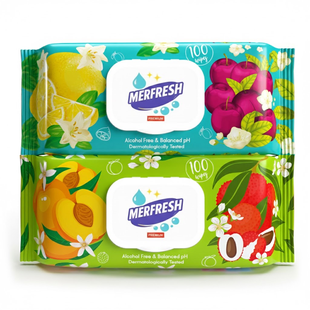 MERFRESH Premium Wet Wipes – Fruity Scent