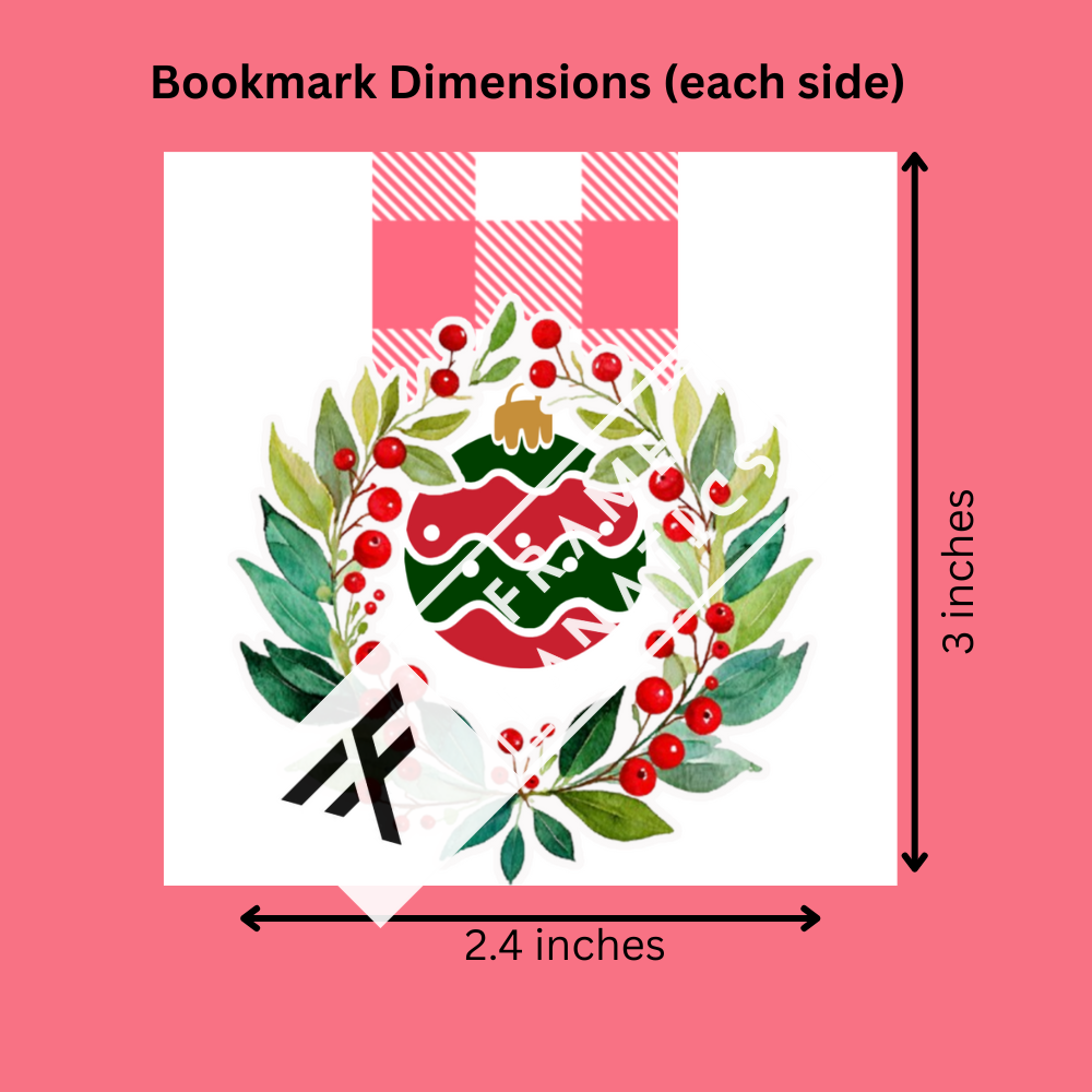 Ornament Wreath Joy – Christmas Edition Premium Magnetic Bookmark