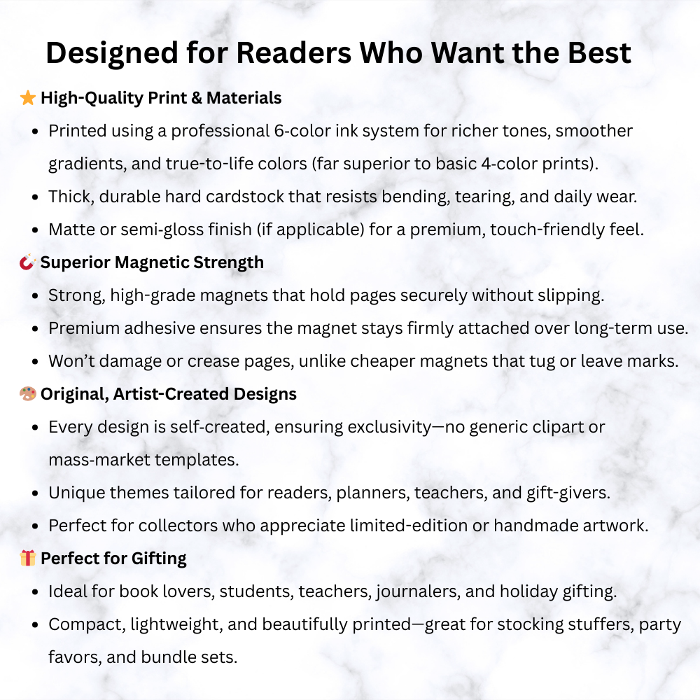 Holiday Hat Bird – Premium Magnetic Bookmark - Christmas Edition