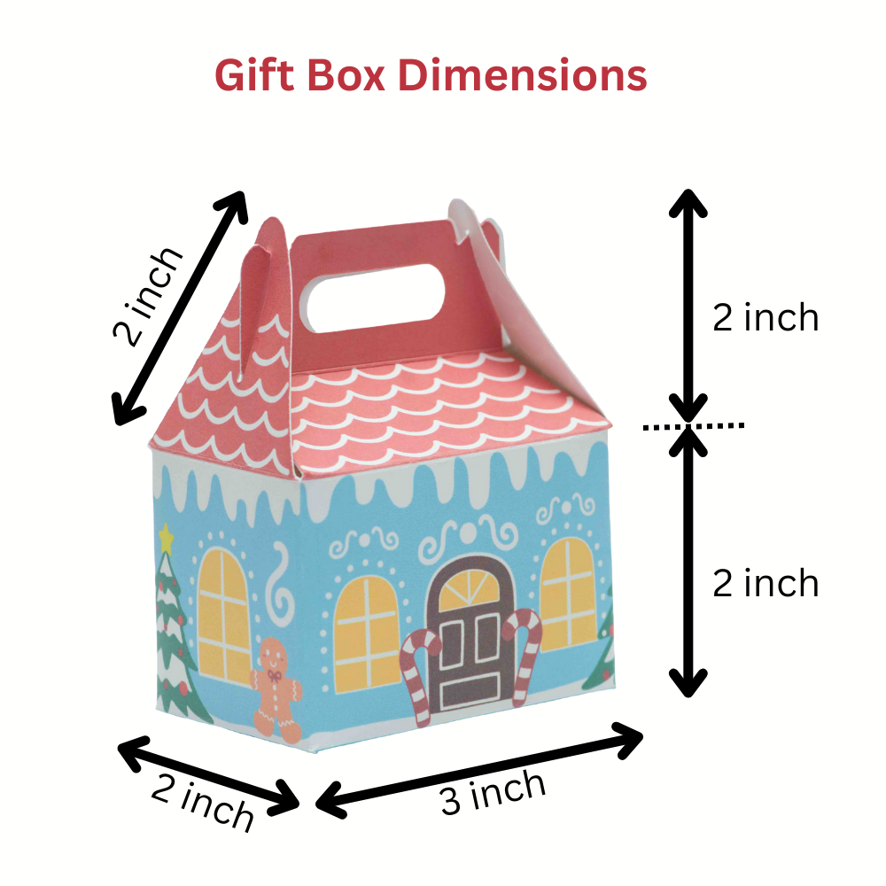 Gingerbread House PINK Roof Gift Box – Christmas Edition