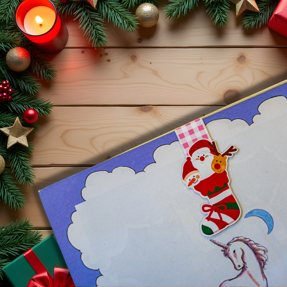 Santa & Friends in a Stocking – Christmas edition Premium Magnetic Bookmark
