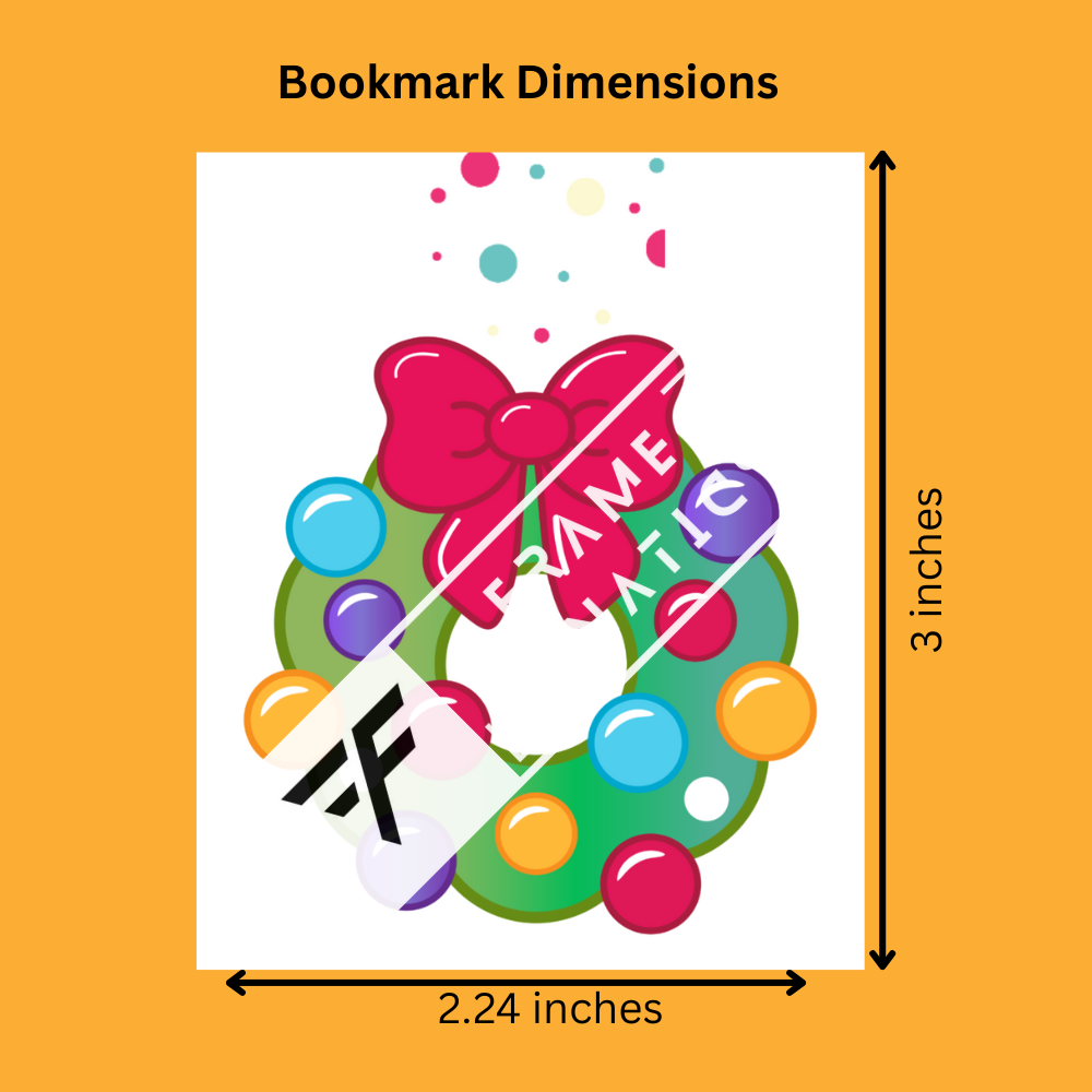 Christmas Wreath Bubble Charm – Magnetic Bookmark - Christmas Edition