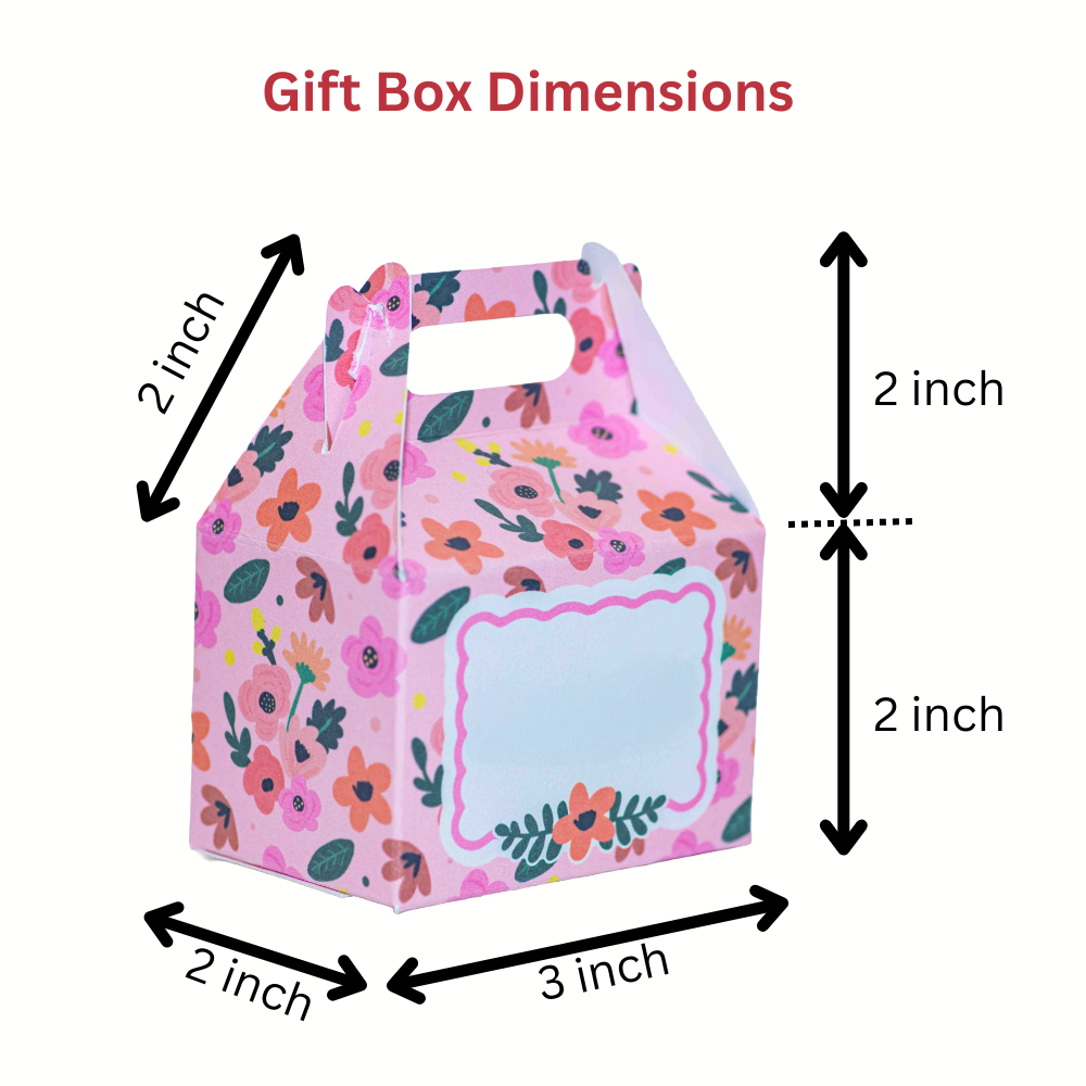 ORANGE  Floral Mini Gift Box - Secret Santa Edition