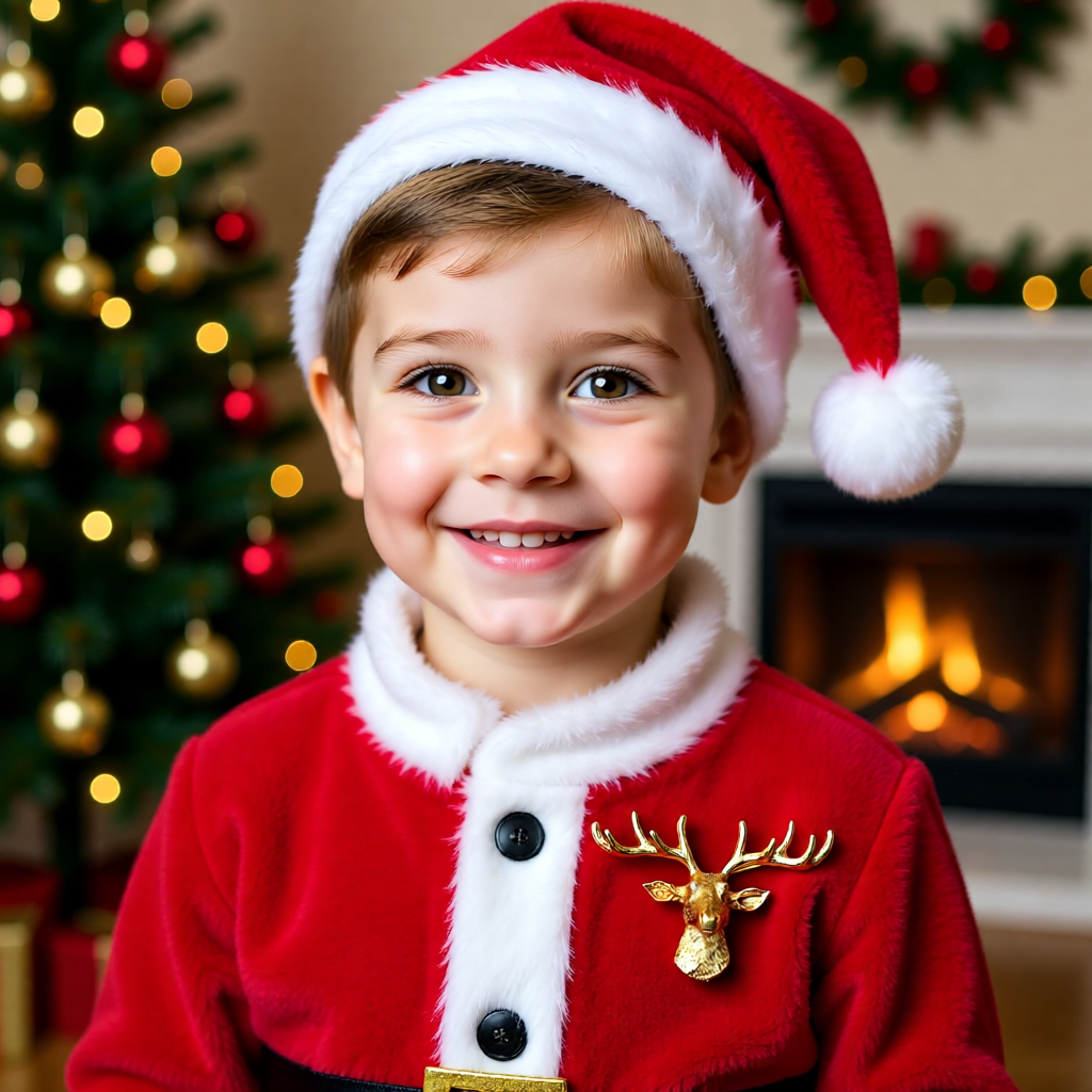 Golden Stag Elegance – Statement Brooch - Christmas Premium Edition