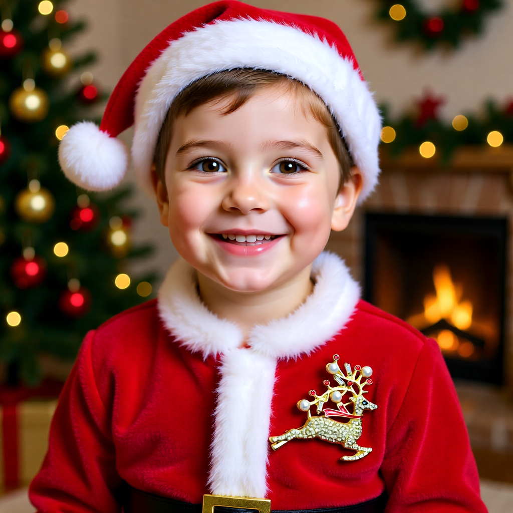 Regal Reindeer Sparkle – Christmas Edition Premium Brooch