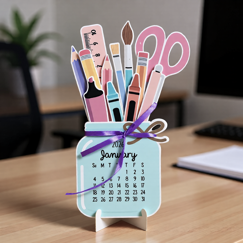 Jar of Tools & Dates – Desktop Calendar