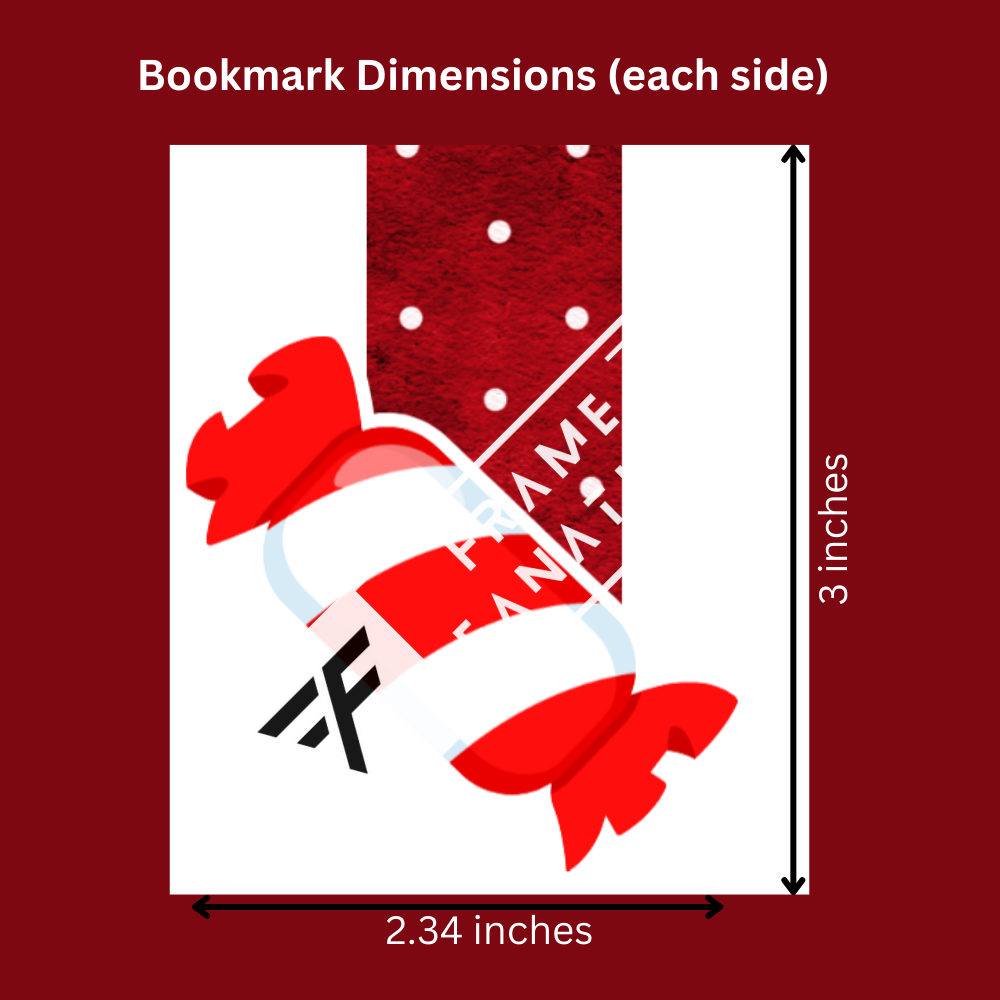 Magnetic Peppermint Candy Bookmark – Christmas Edition