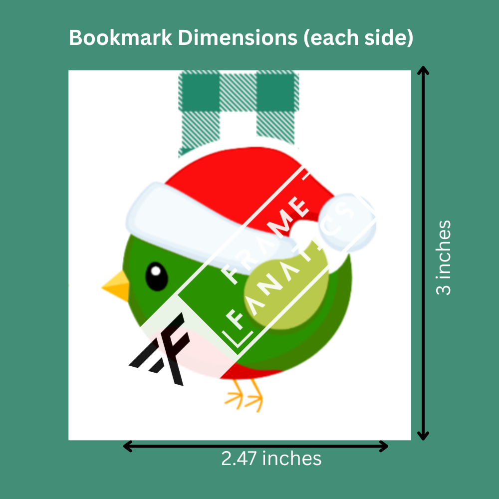 Holiday Hat Bird – Premium Magnetic Bookmark - Christmas Edition