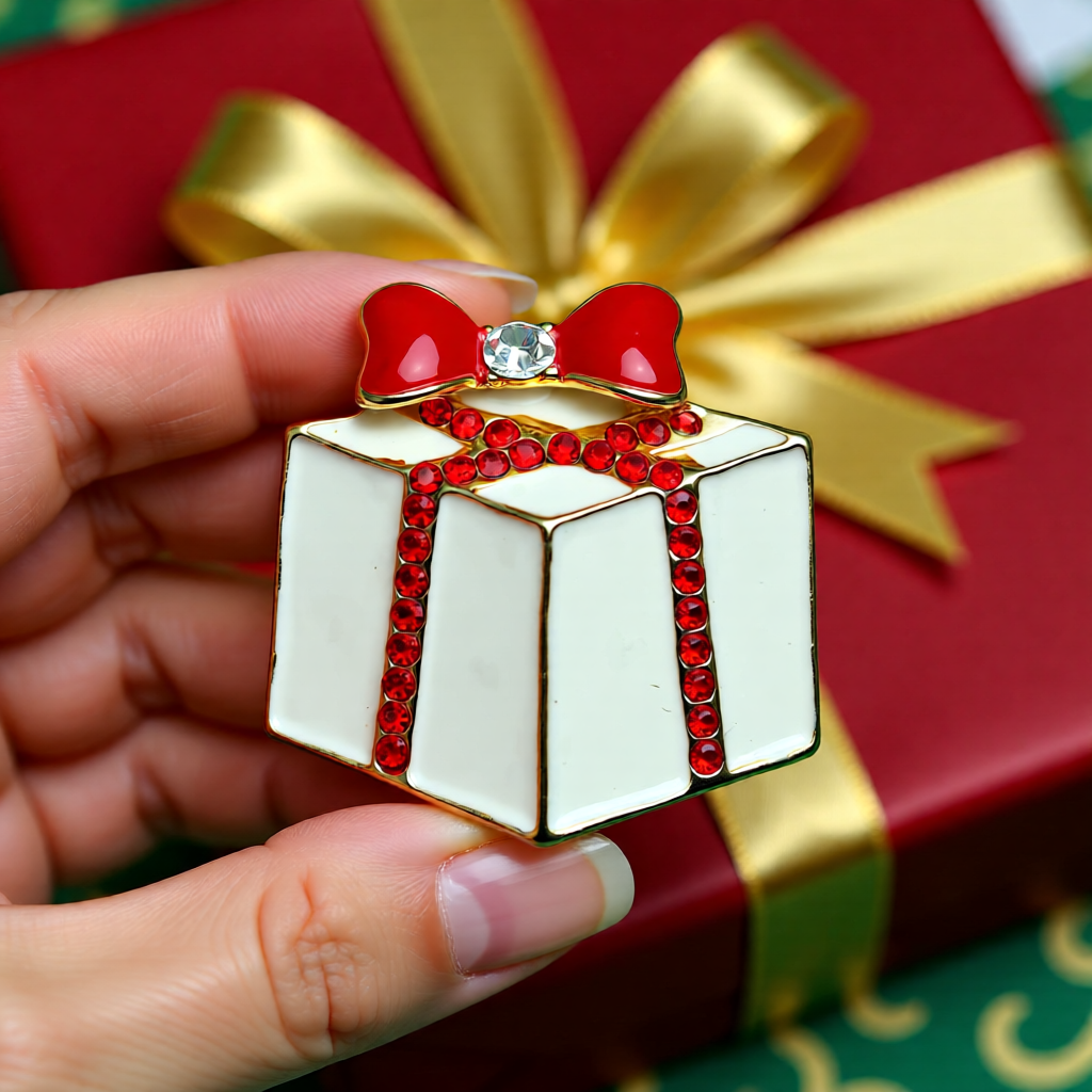 Gemstone Gift Box – Christmas Edition Brooch