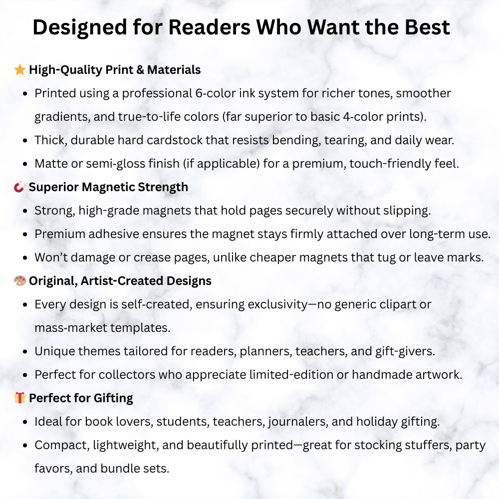 Magnetic Peppermint Candy Bookmark – Christmas Edition