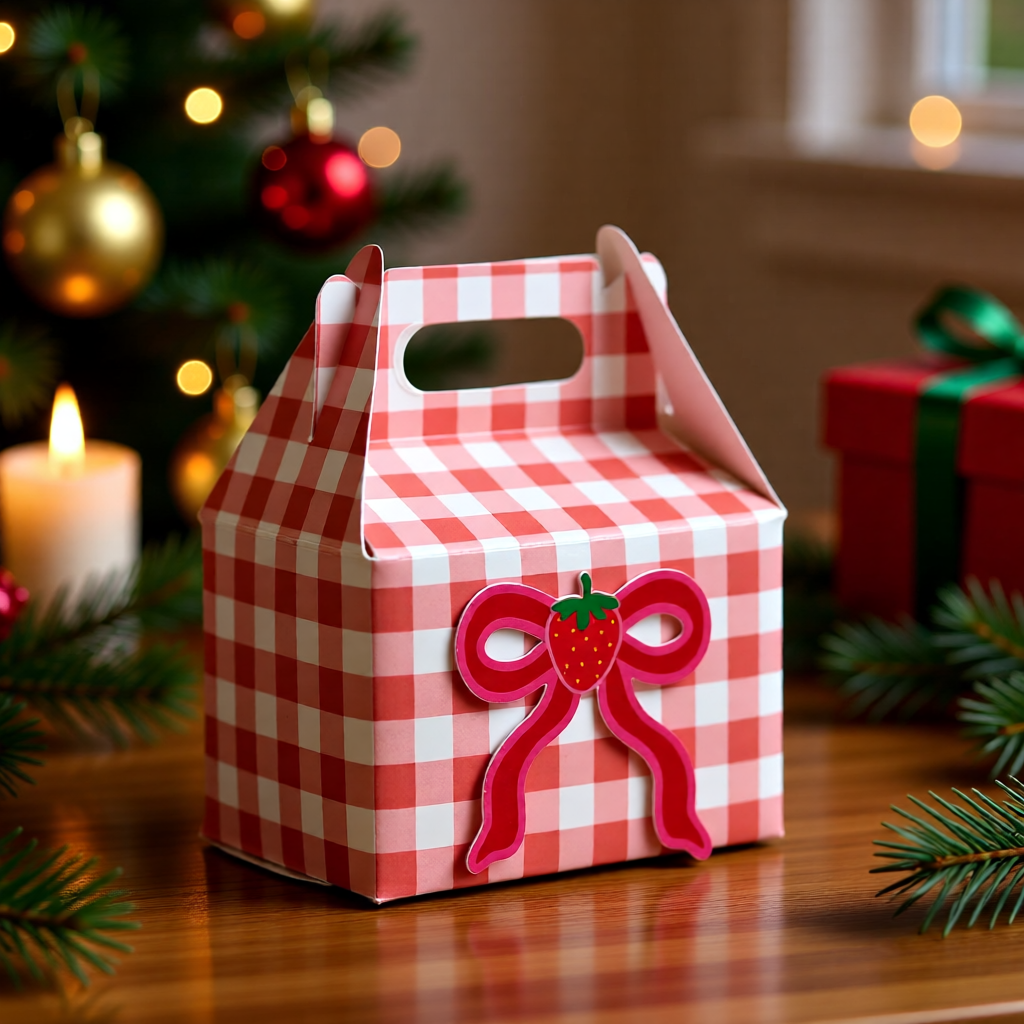 Red Gingham Treat Tote – Holiday Edition