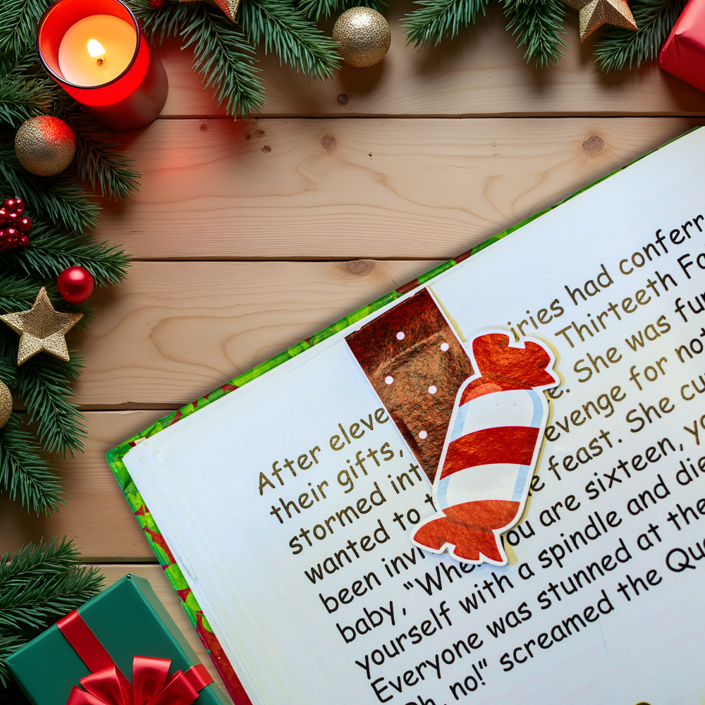 Magnetic Peppermint Candy Bookmark – Christmas Edition