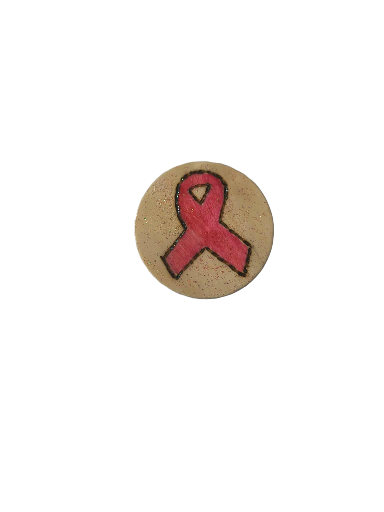 Handcrafted Cancer Awareness Ribbon Magnet