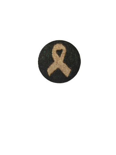 Handcrafted Cancer Awareness Ribbon Magnet