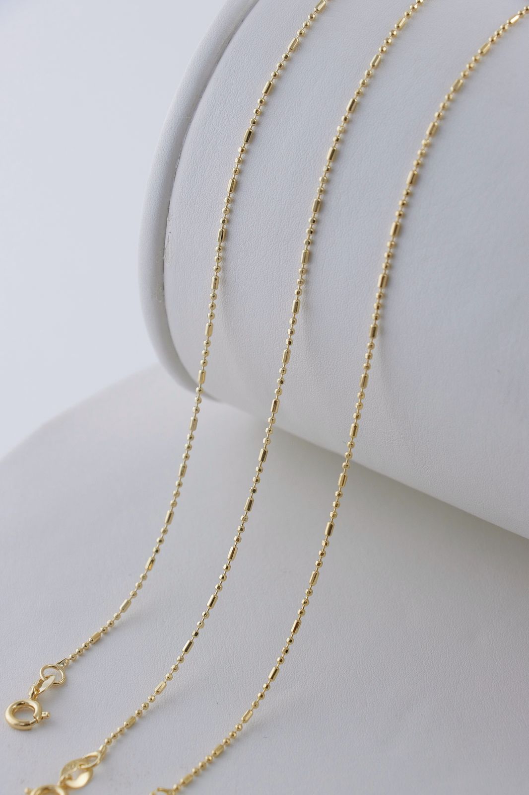 Collar de cadena de caja de oro laminado