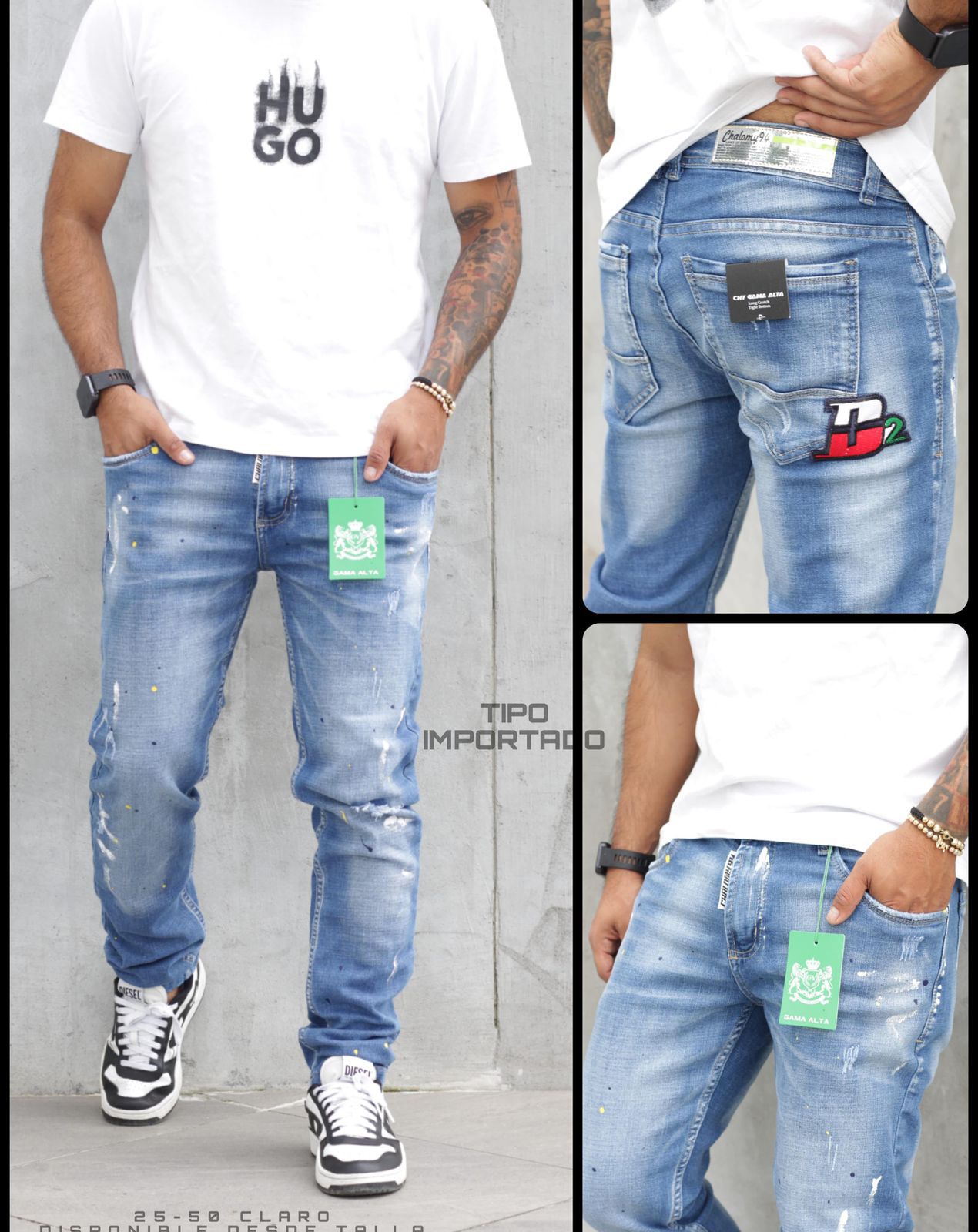 Jeans semilicrado para Caballero