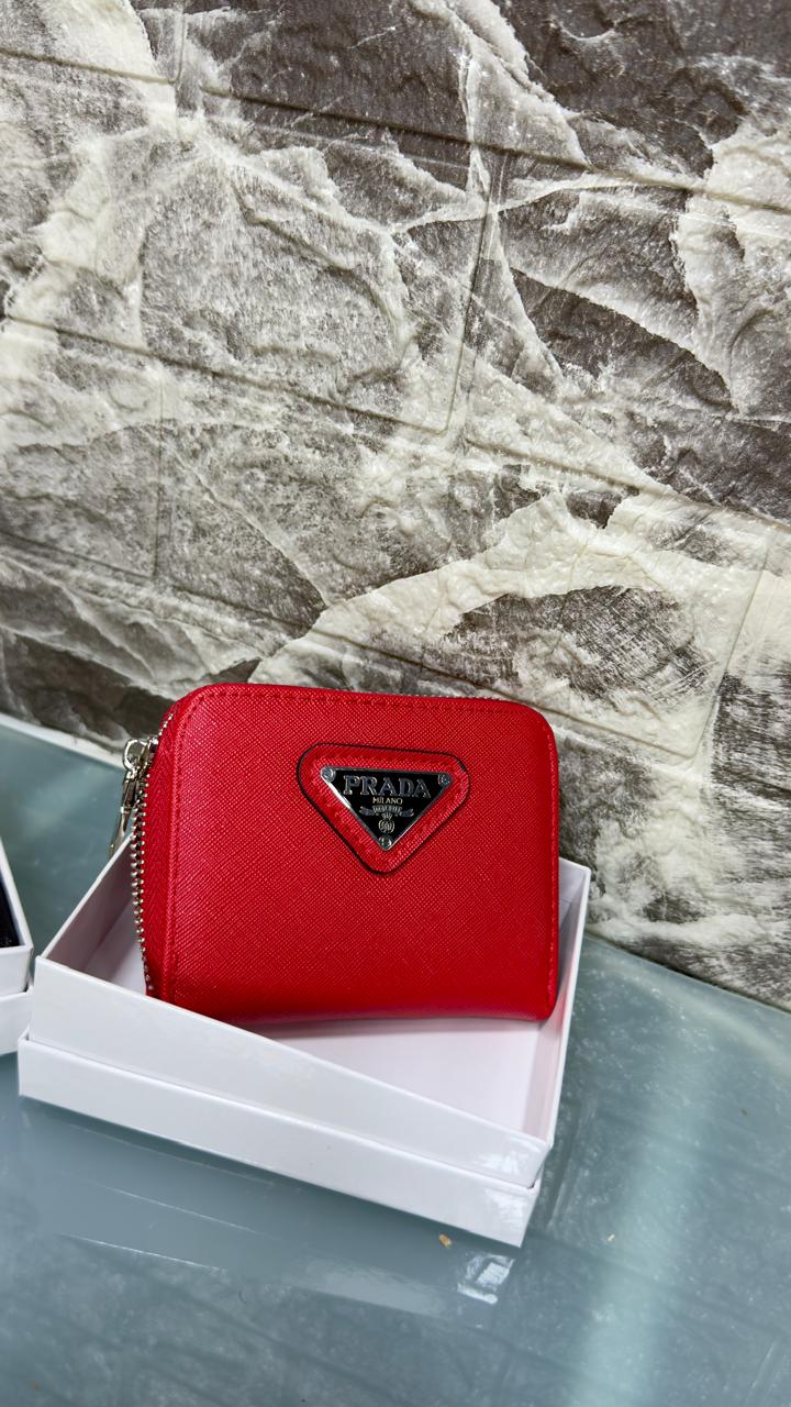 Mini Cartera de cuero negra Prada