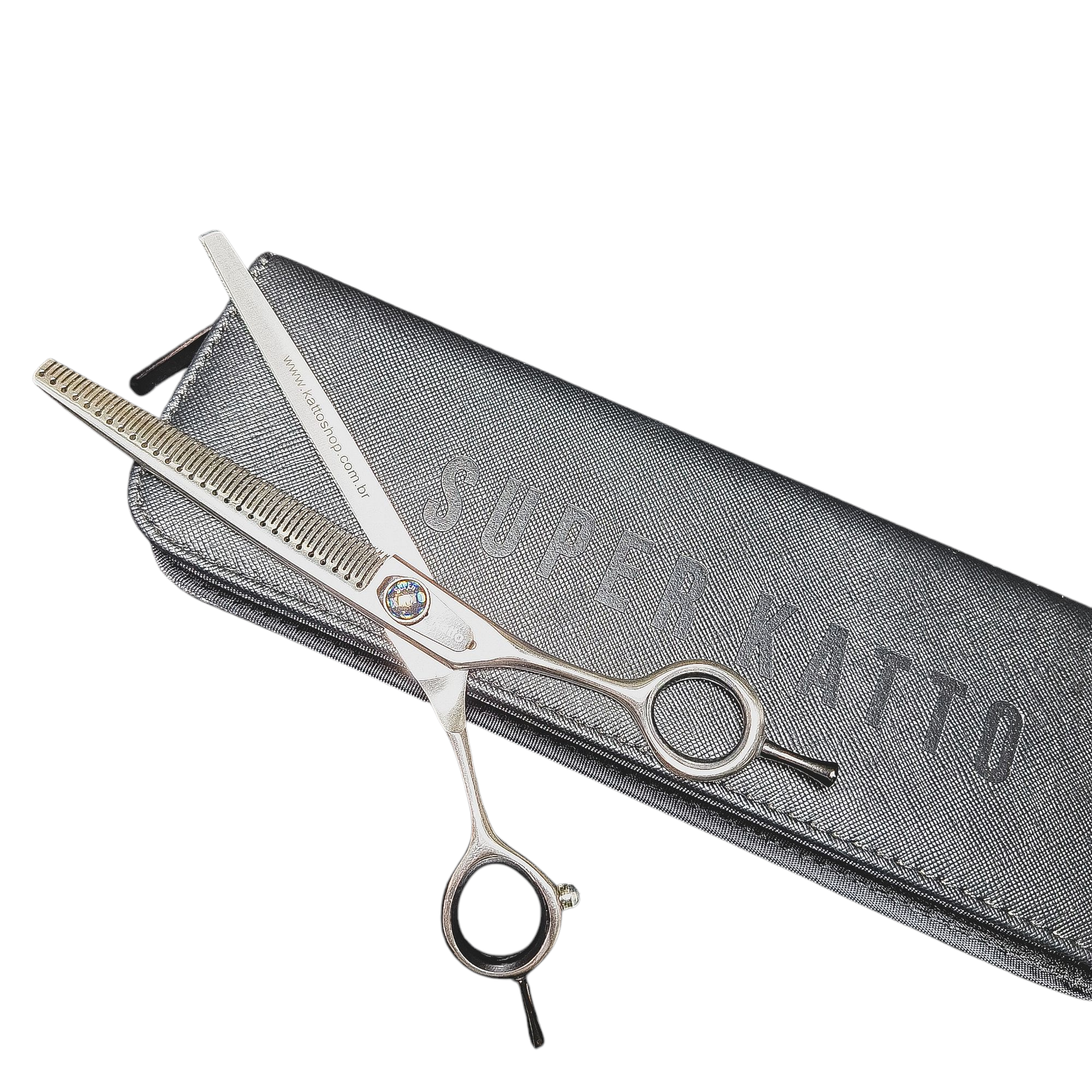 Tesoura semi-dentada 7" 56 dentes