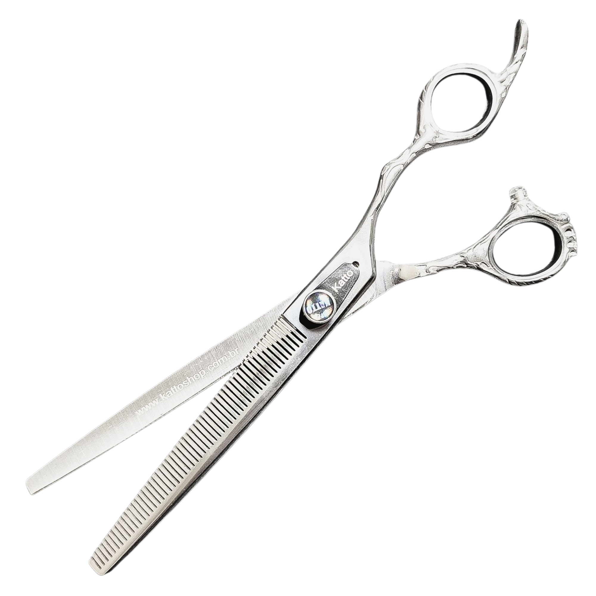 Tesoura semi-dentada, canhoto, 7" 56 dentes