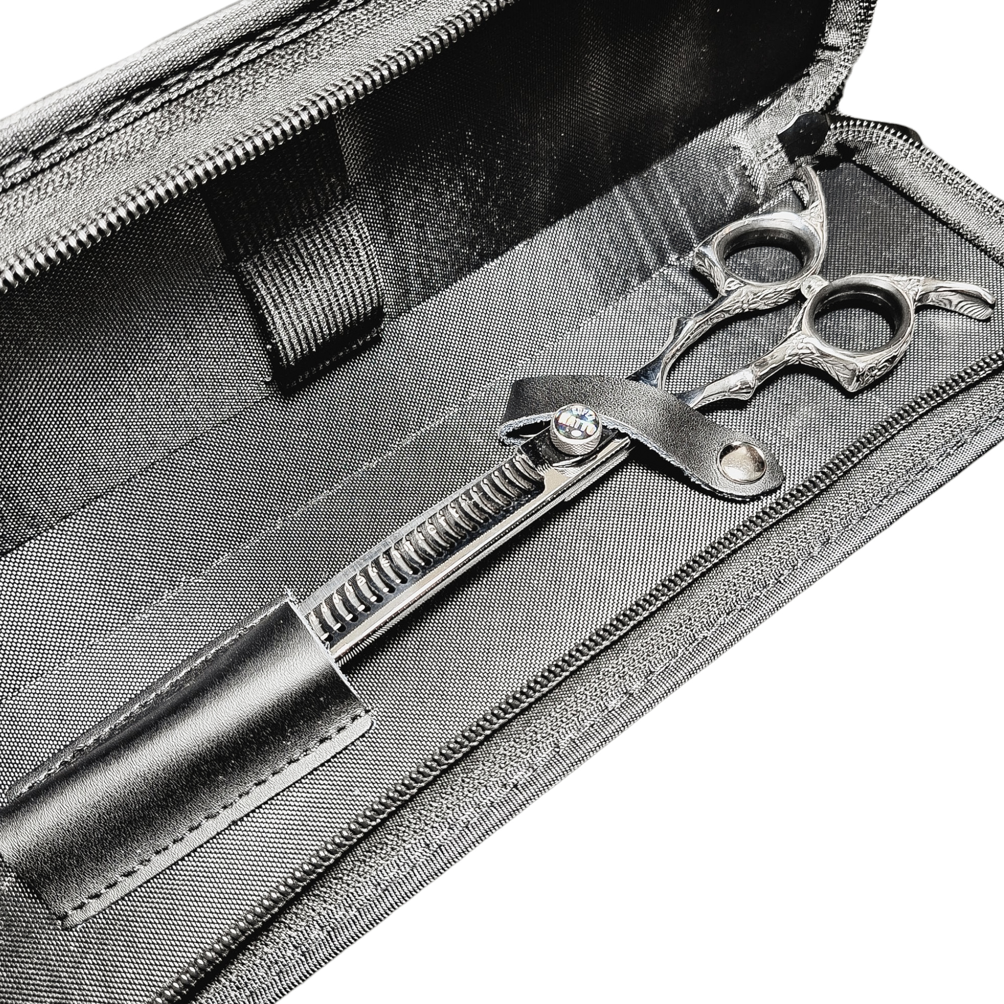 Tesoura tubarão curva para baixo 7,5" 35 dentes