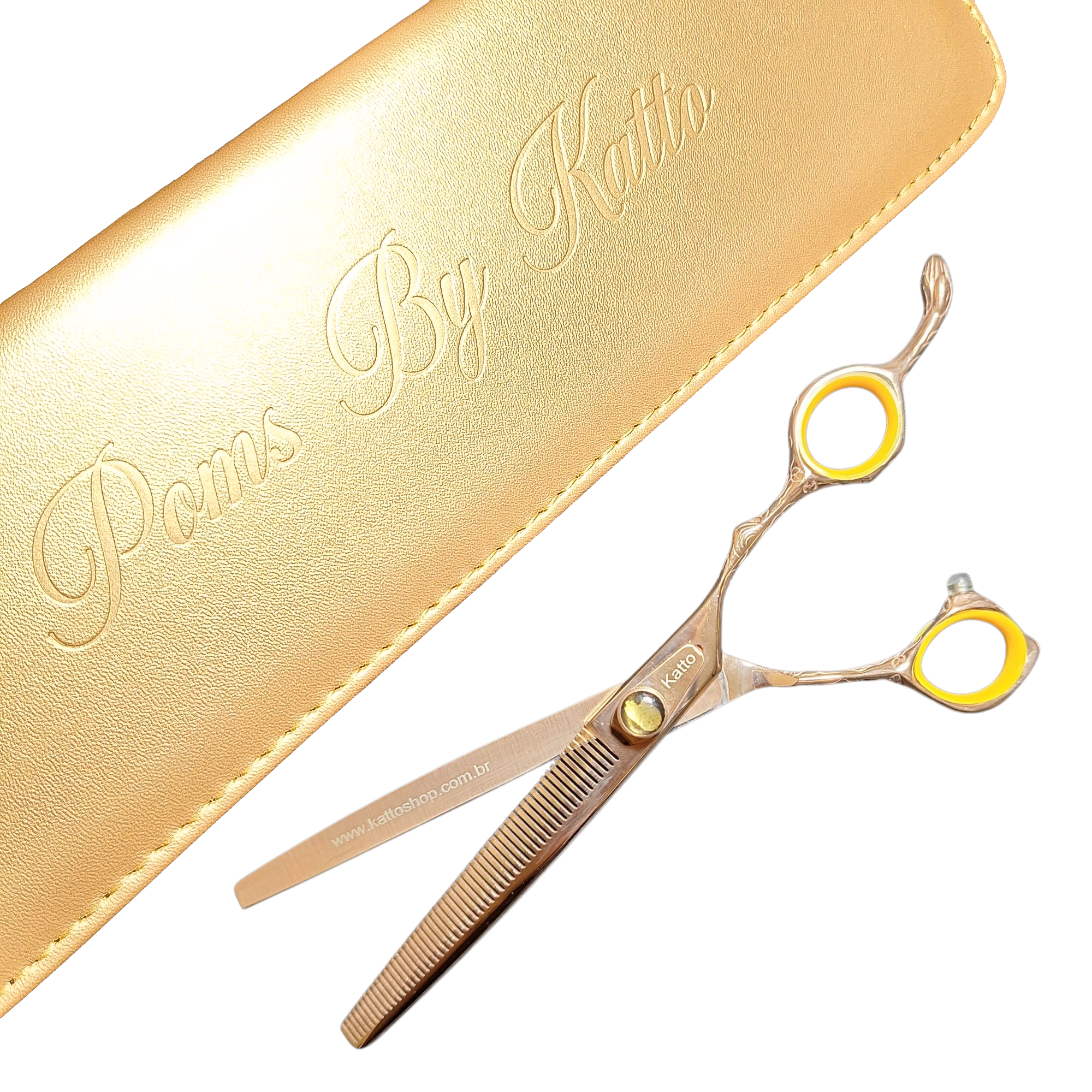 Tesoura semi-dentada 7" 54 dentes