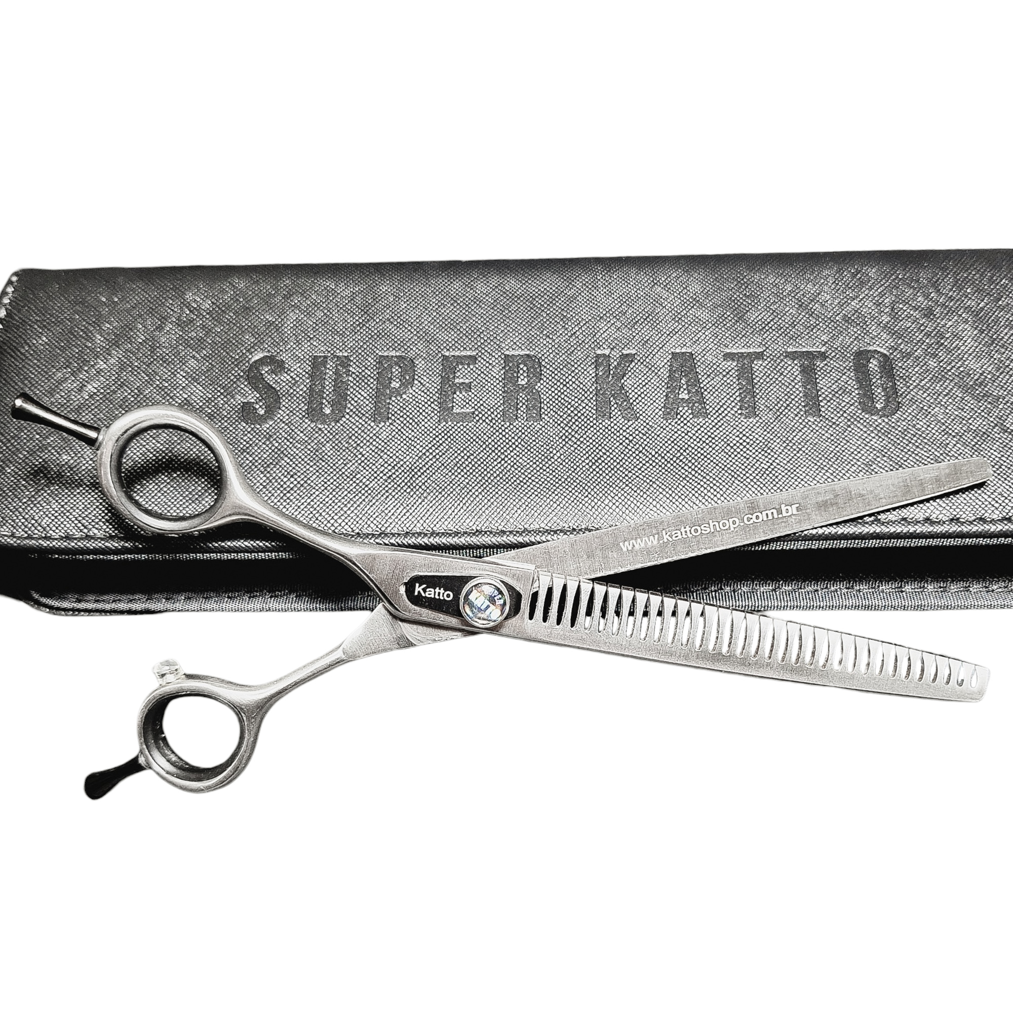 Tesoura tubarão, canhoto, 7,5" 33 dentes