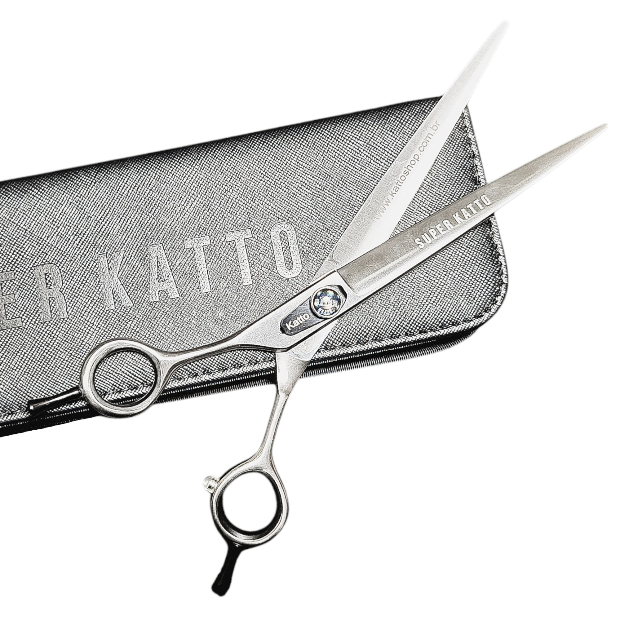 Tesoura reta 8, marca Katto, série super, em aço J440C