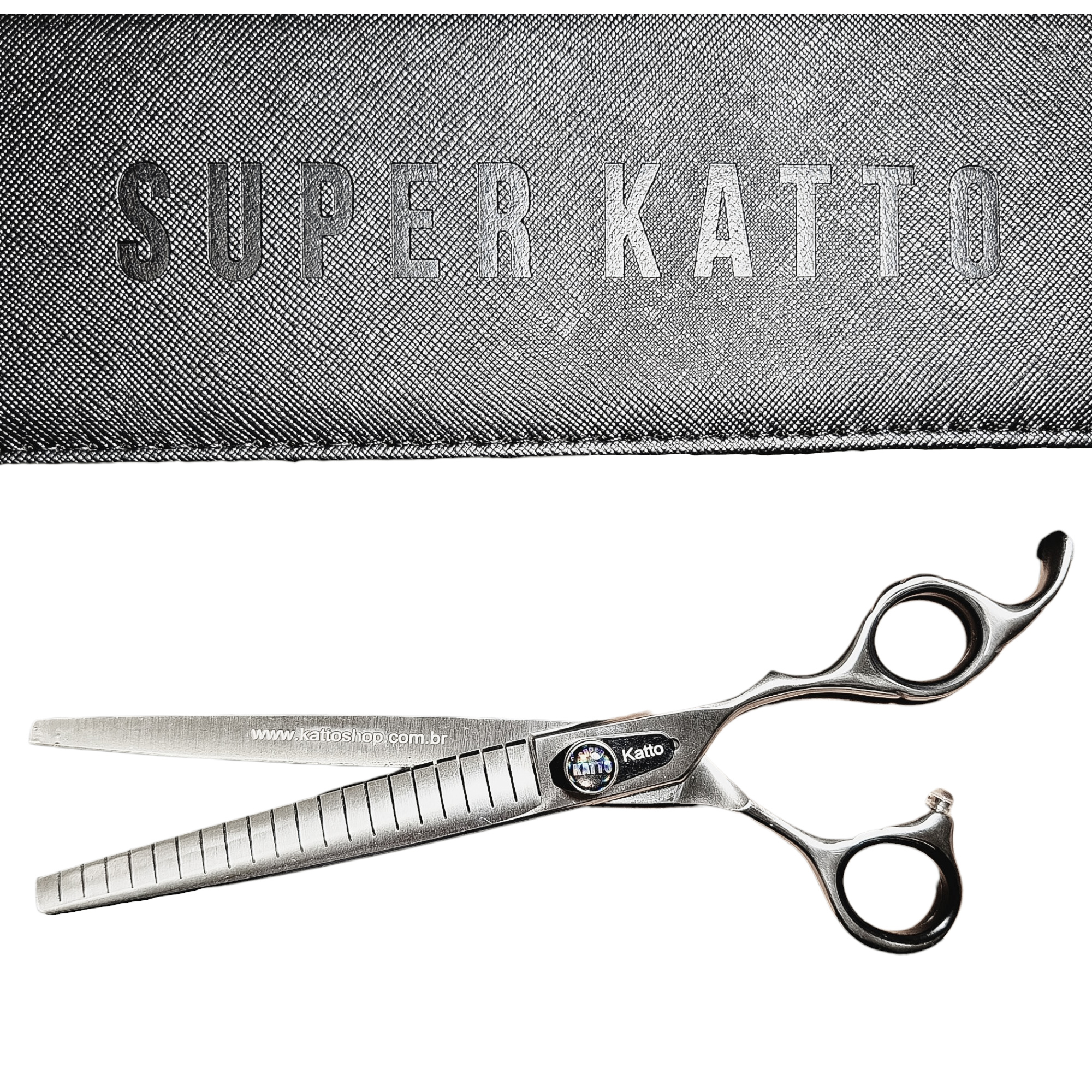 Tesoura tubarão dentes largos 7,5" 21 dentes