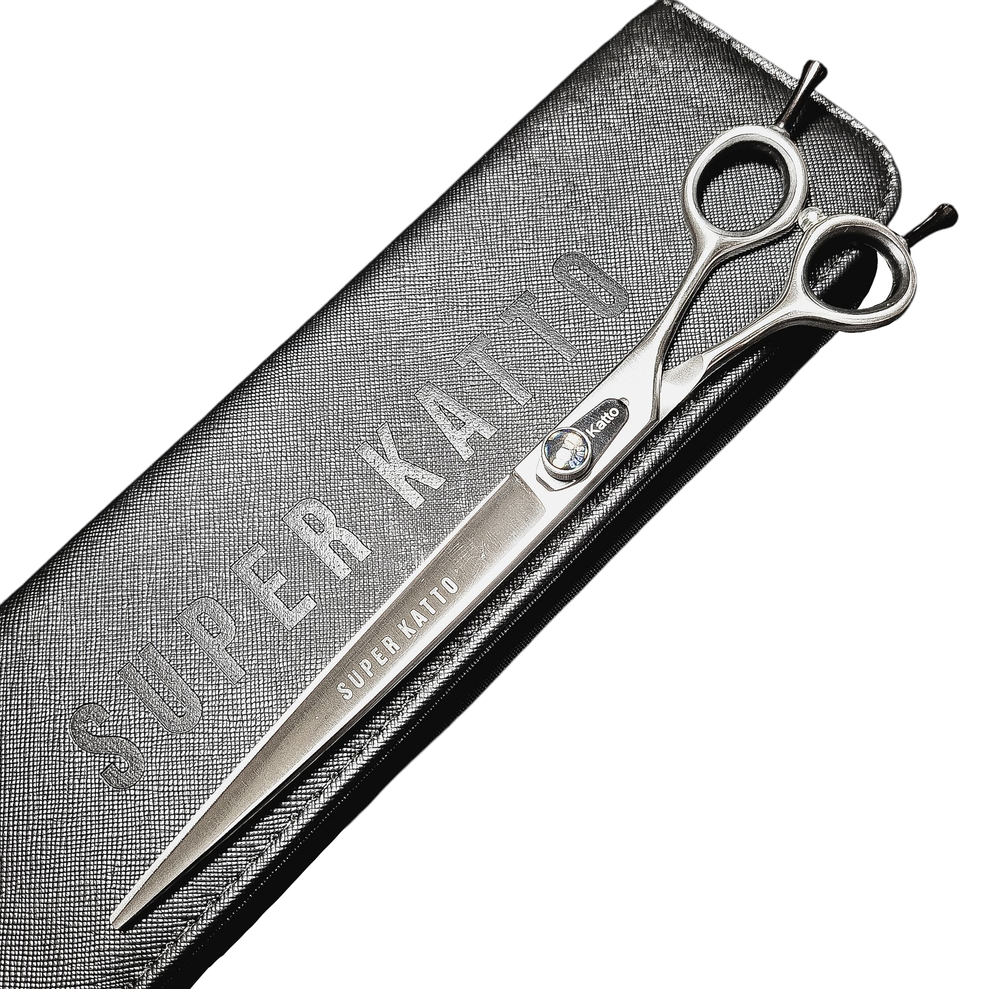 Estojo de couro preto para 1 tesoura