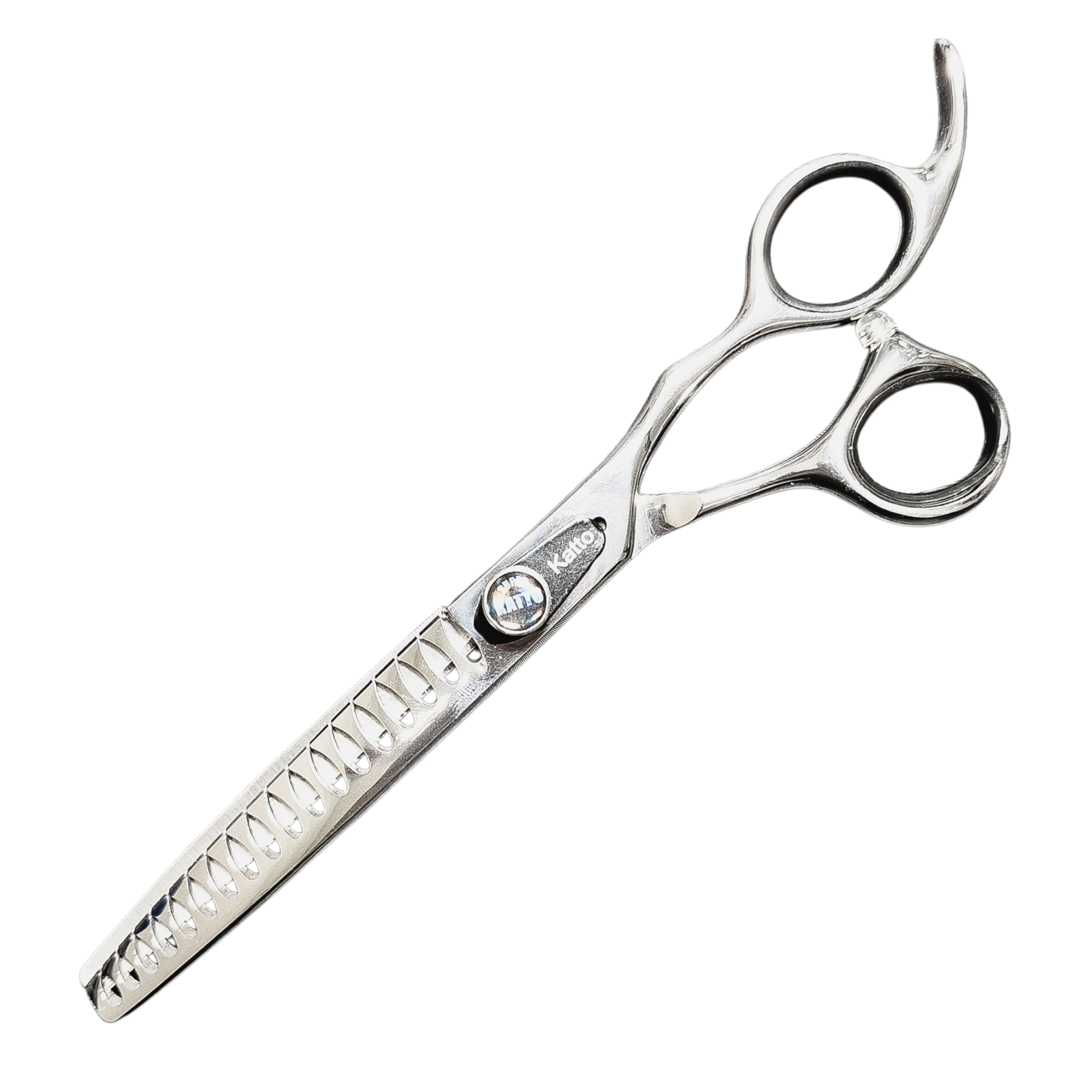 Tesoura tubarão curva para baixo 7" 18 dentes