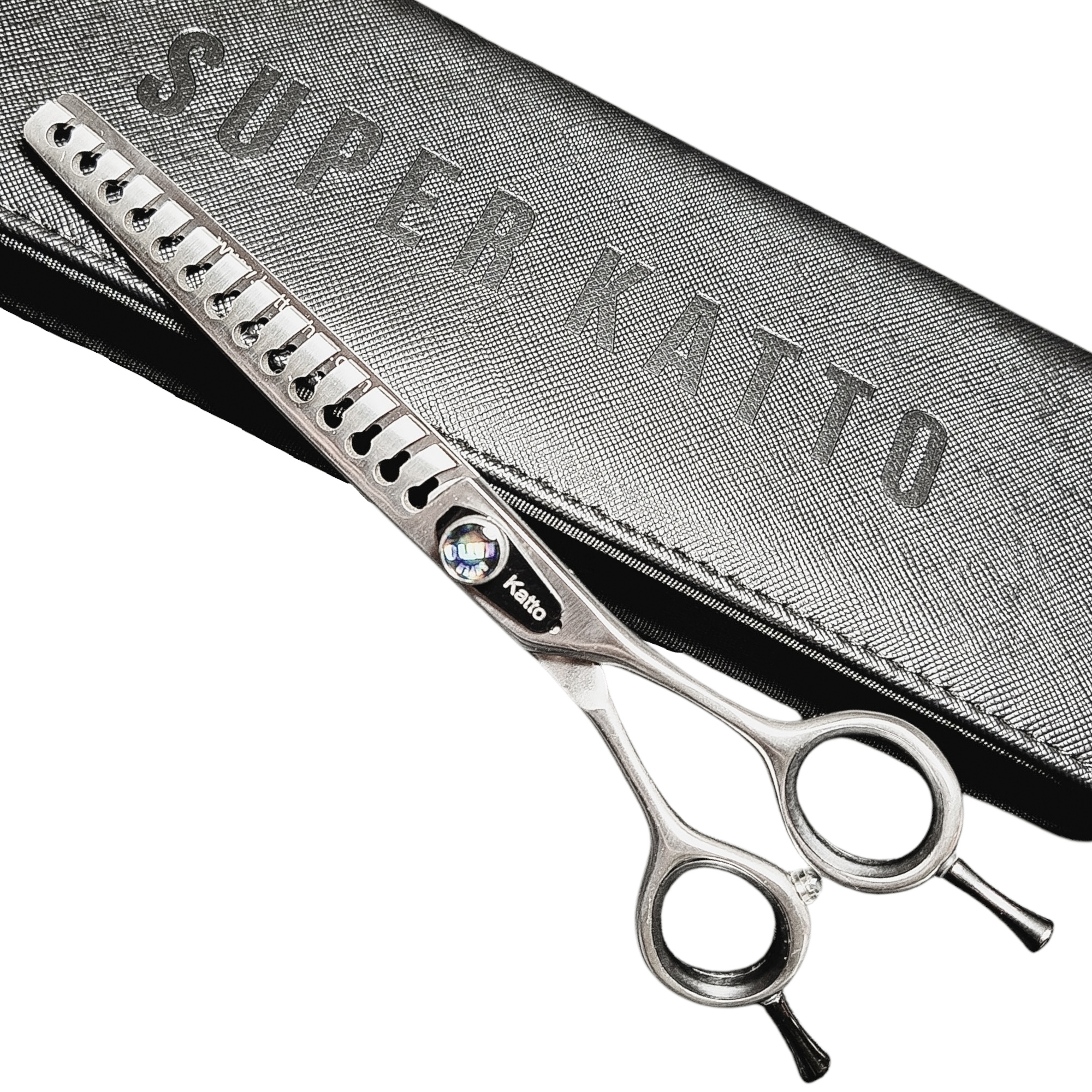 Tesoura tubarão dentes duplos 7, 14 dentes